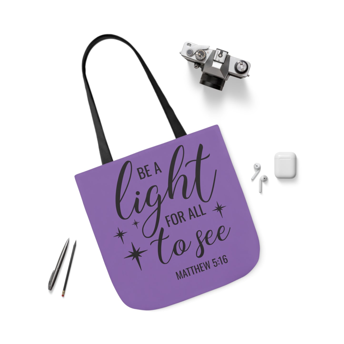 Be a light - Canvas Tote Bag, 5-Color Straps - Religion