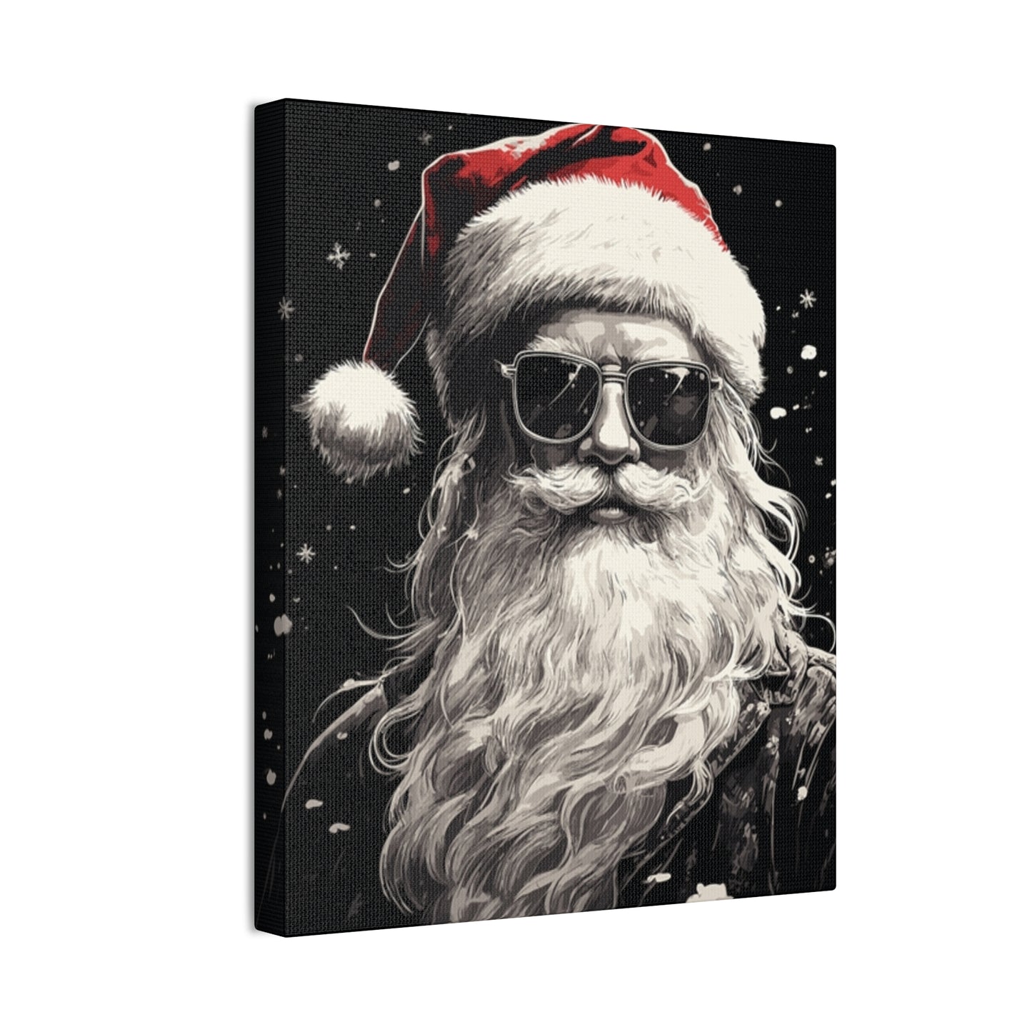 Hip Santa - Canvas Stretched, 0.75" - Christmas