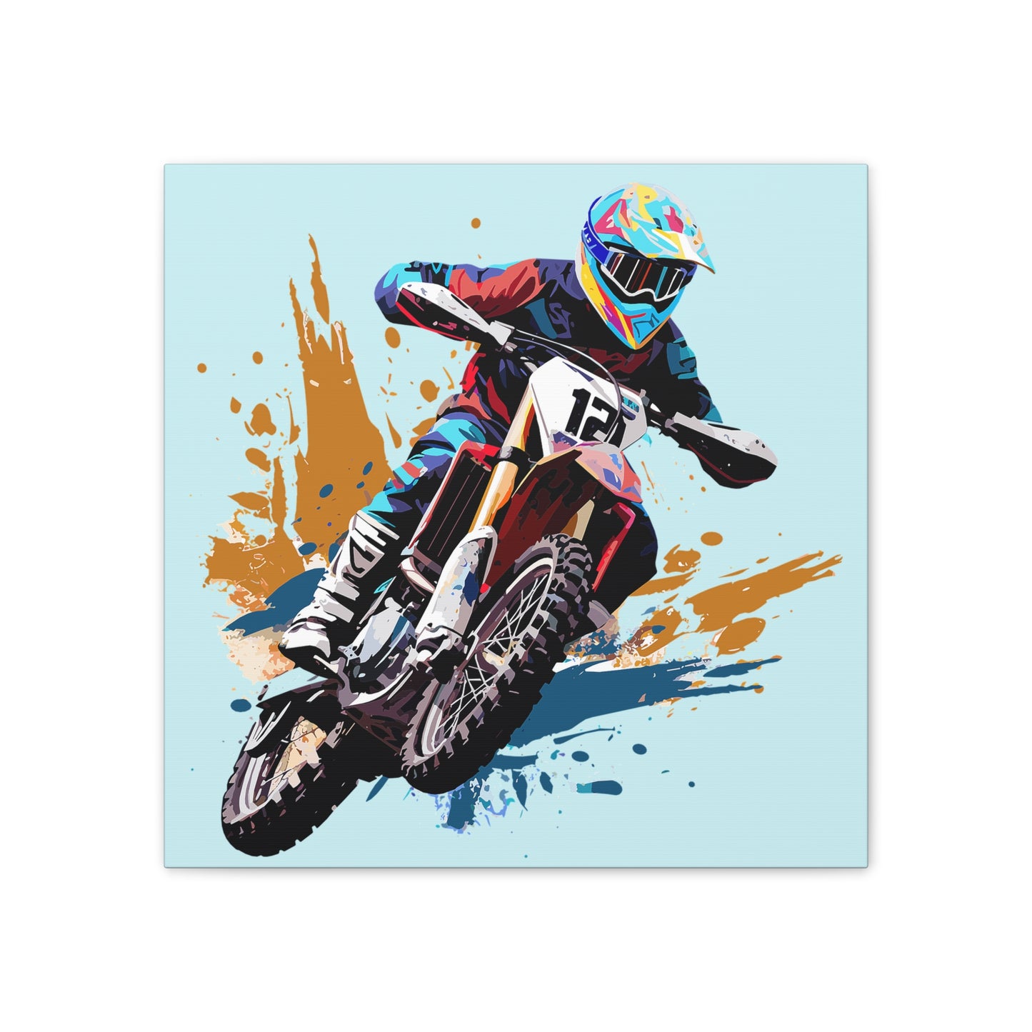 Moto Cross - Canvas Stretched, 0.75" - 2026 Wall Art - Sports