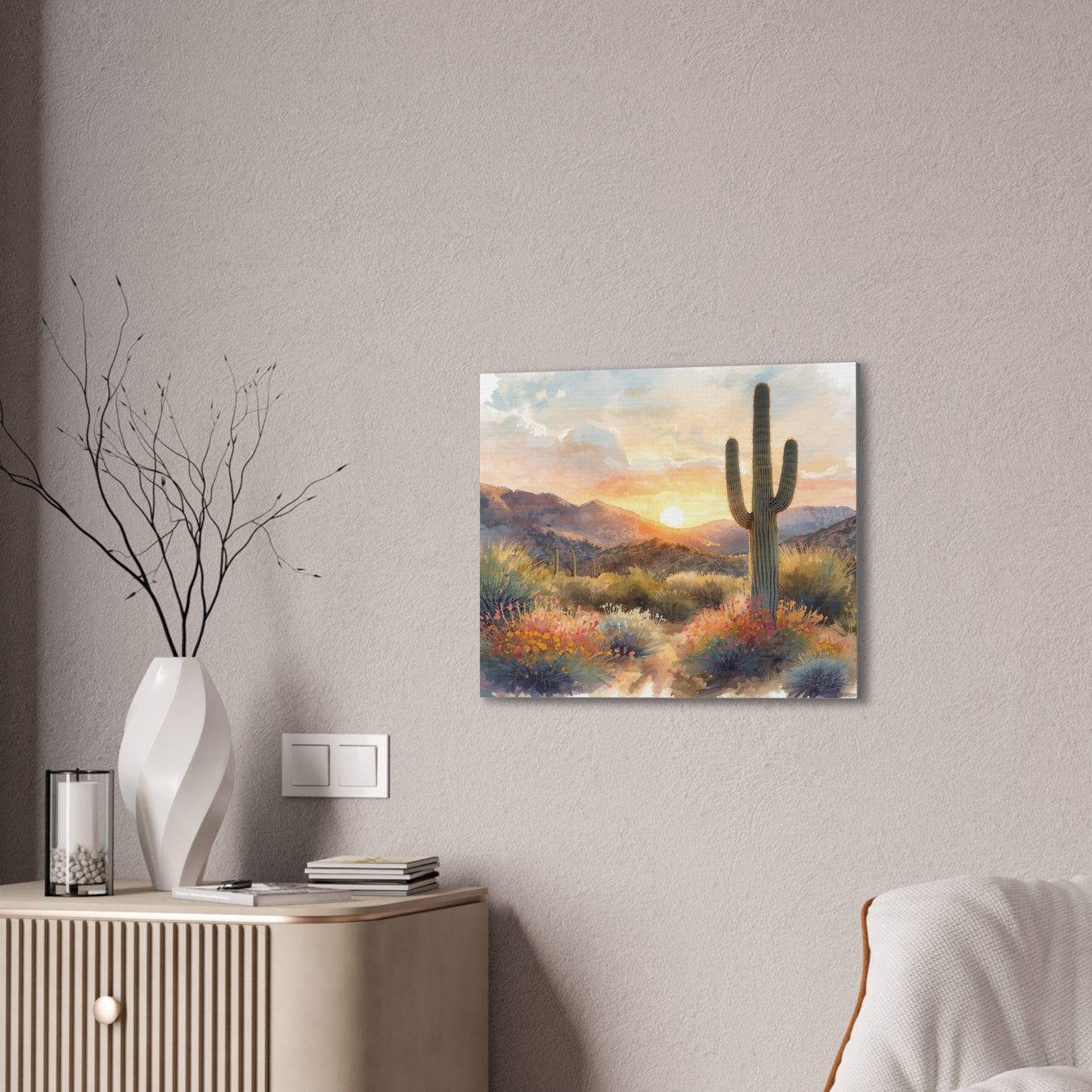 Desert Sunset - Canvas Stretched, 0.75" -  2026 Wall Art - Scenes