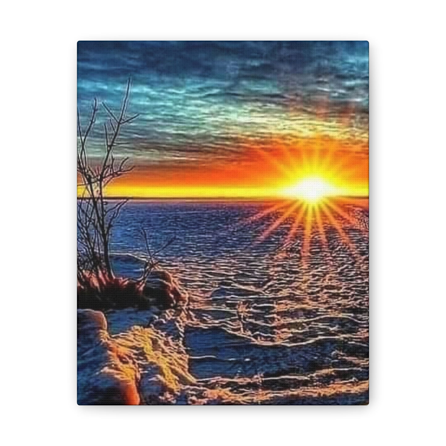 Sunrise on the Ocean - Canvas Stretched, 0.75"