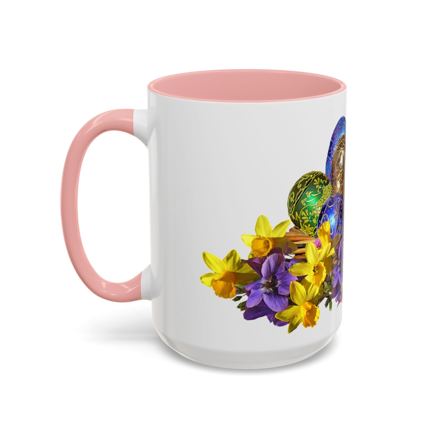 Easter Eggs - Accent Coffee Mug (11, 15oz) - Easter