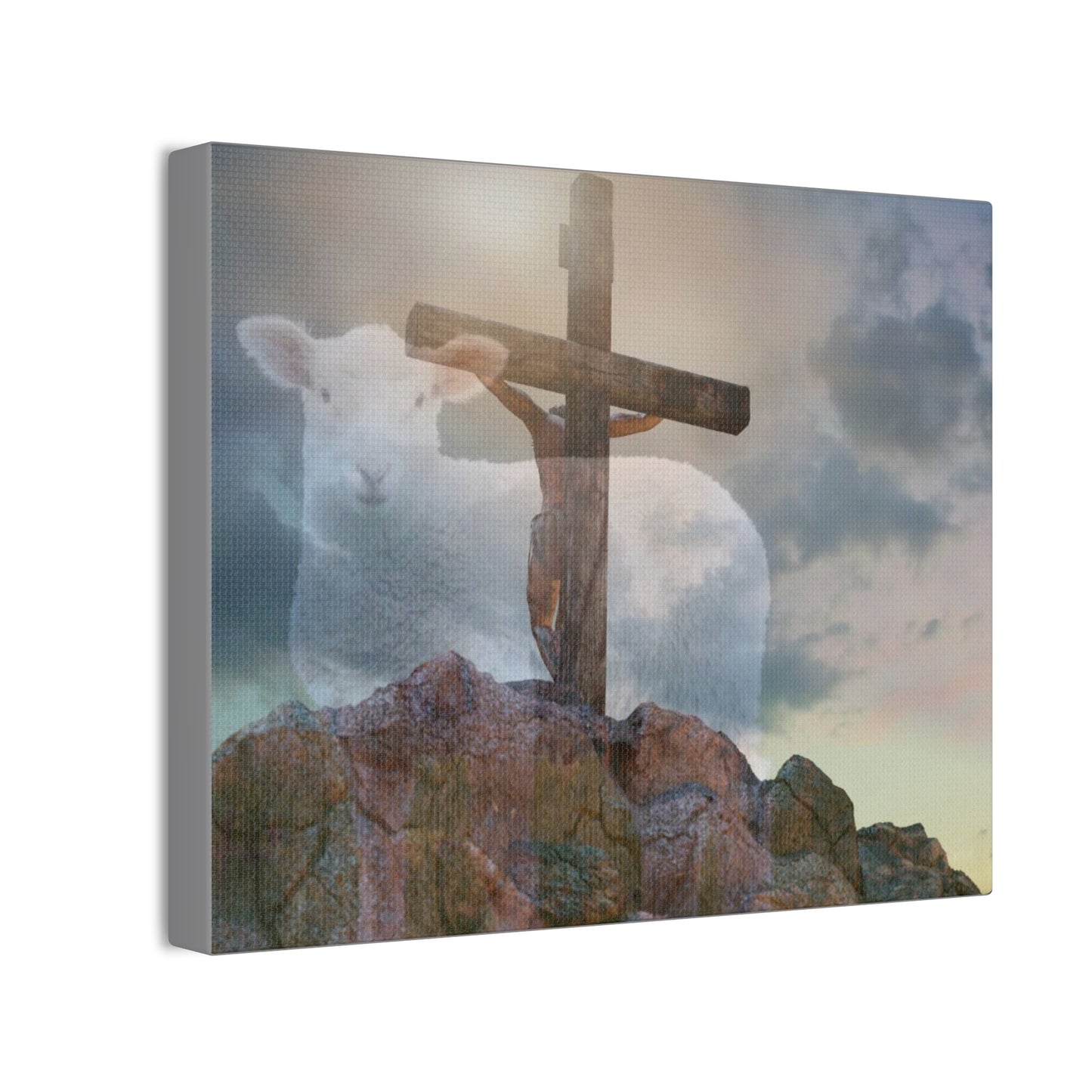 The Lamb of God - Canvas Stretched, 0.75" - Easter - Mother's Day - Father's Day