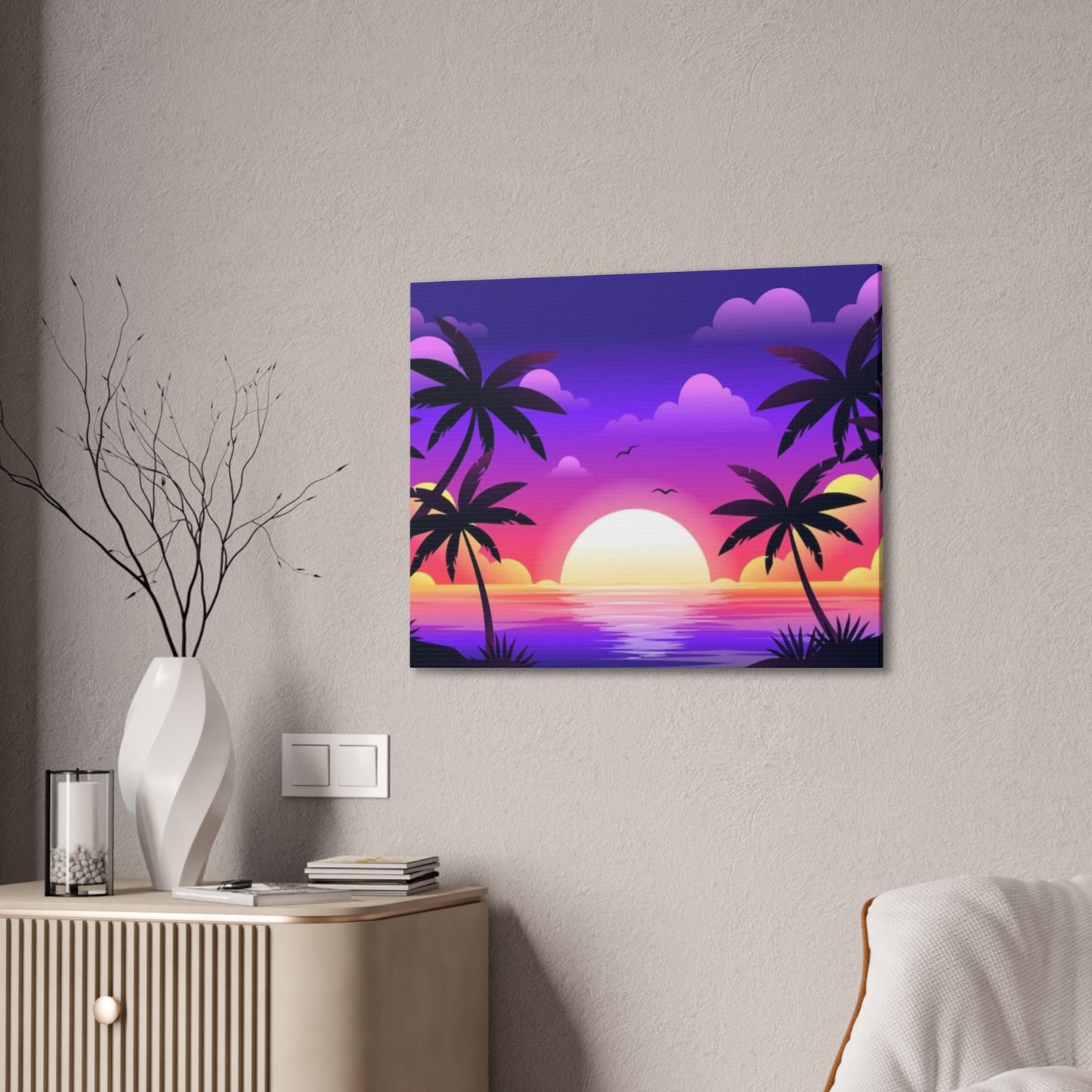 Island Sunset - Canvas Stretched, 0.75"