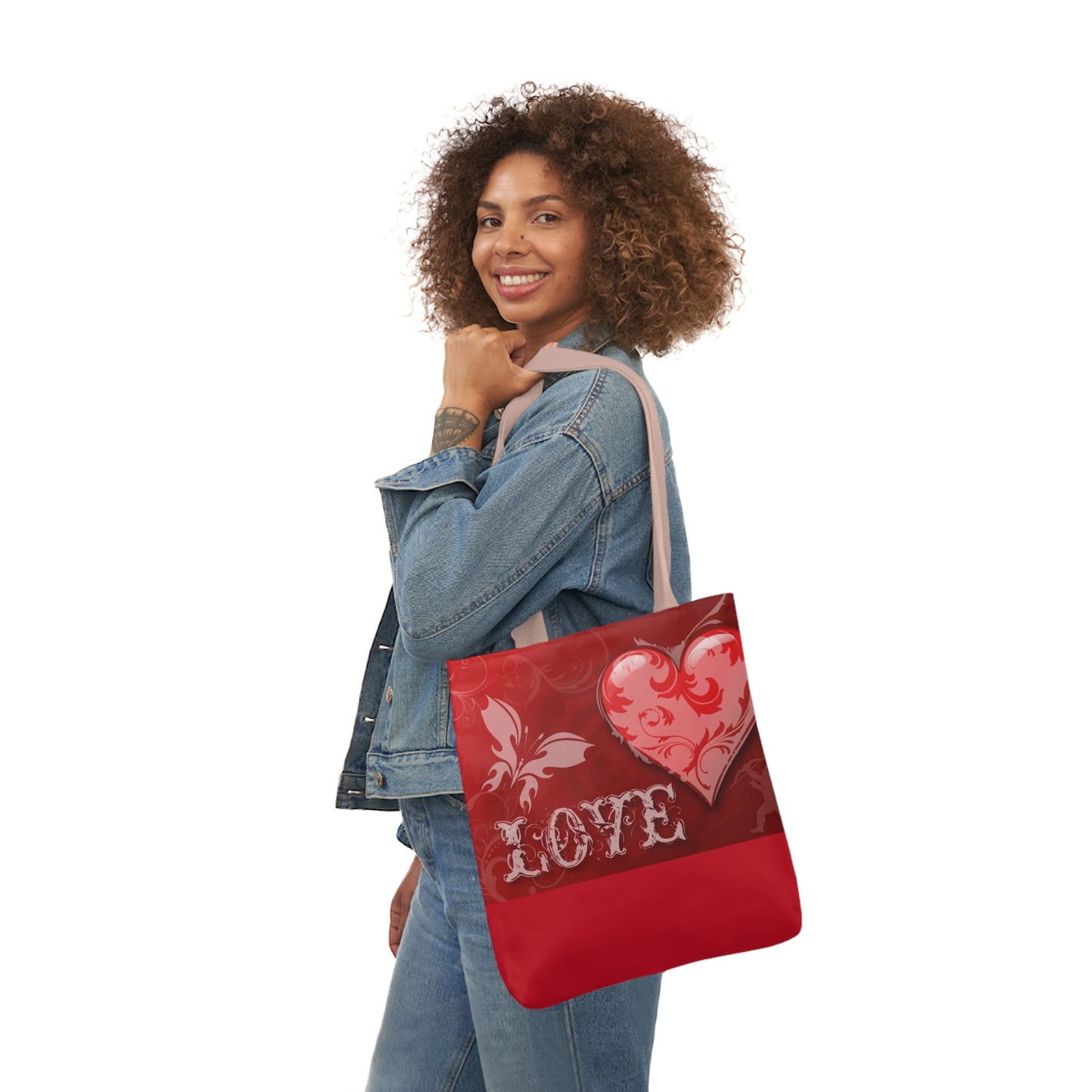 Valentines - Canvas Tote Bag, 5-Color Straps