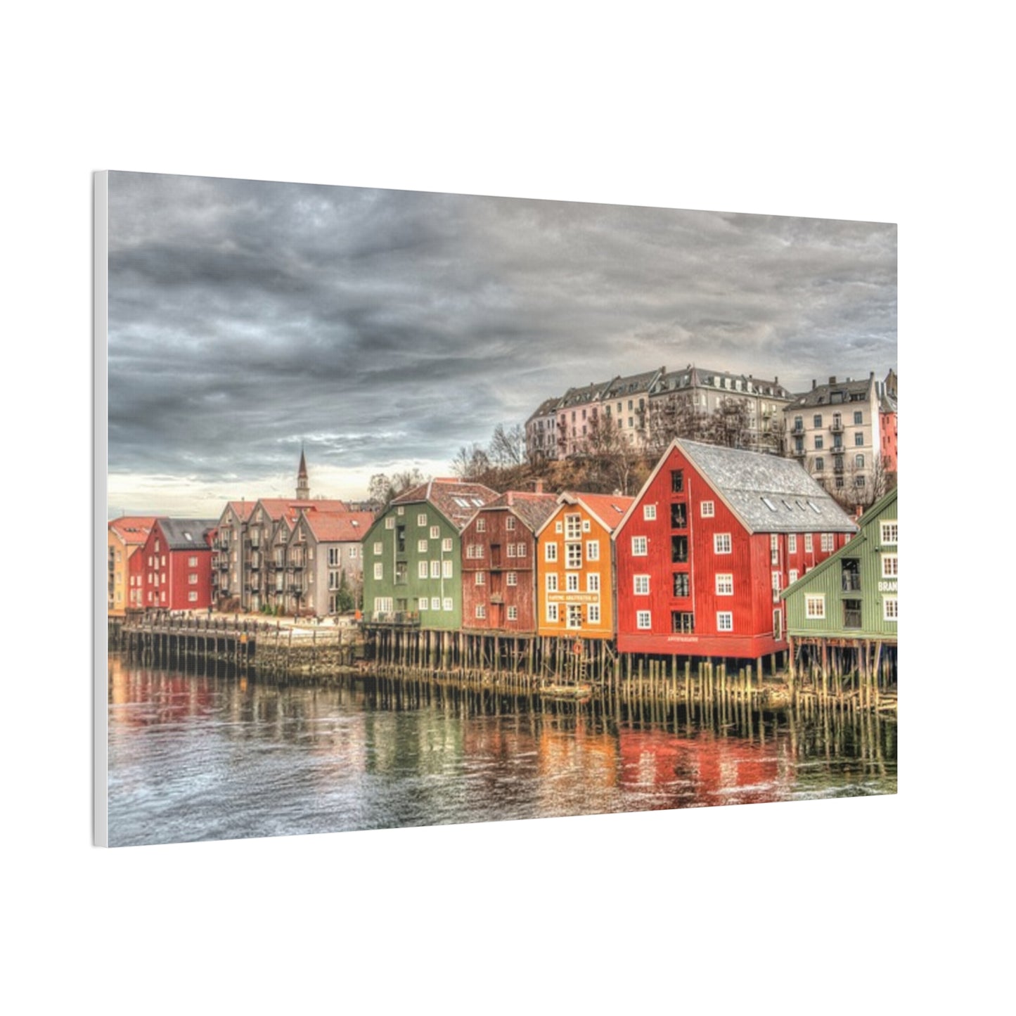 Dock Houses - Canvas Stretched, 0.75"