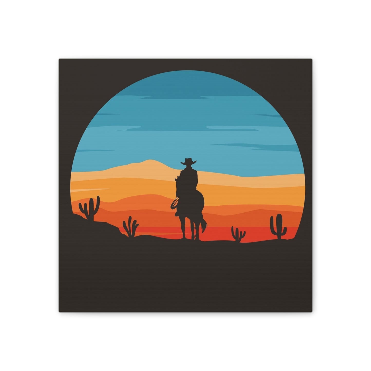 Cowboy on the Trail - Canvas Stretched, 0.75"