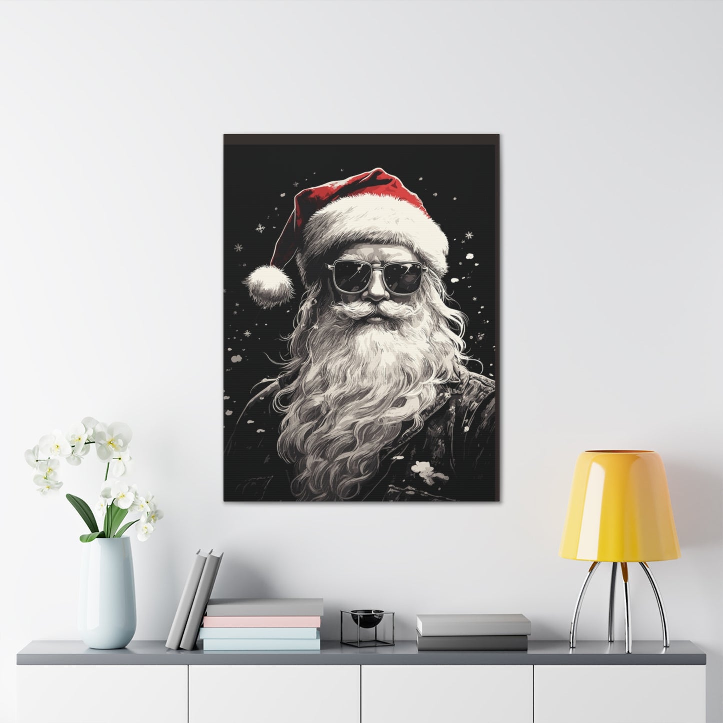 Hip Santa - Canvas Stretched, 0.75" - Christmas