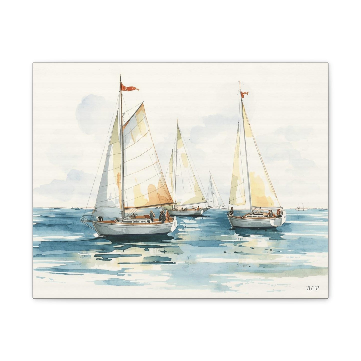 Sailboats - Canvas Stretched, 0.75" - Wall Art 2026 - Scenes