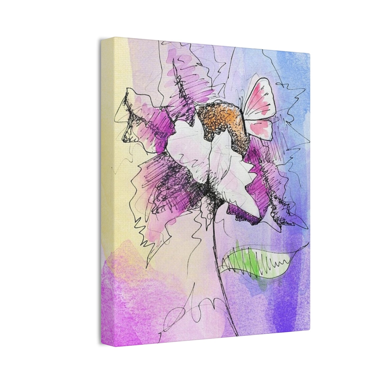 Abstract Flower - Canvas Stretched, 0.75"