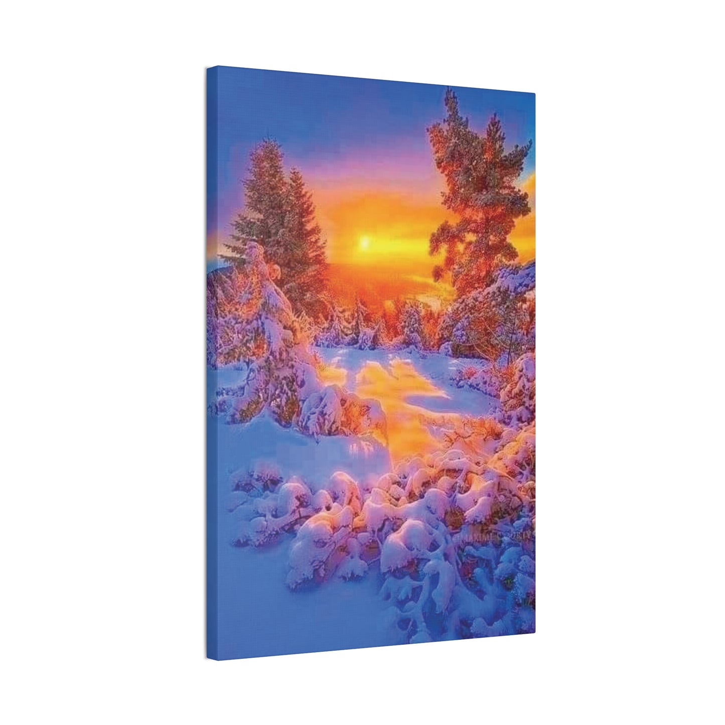 Winter Sunset - Canvas Stretched, 0.75"