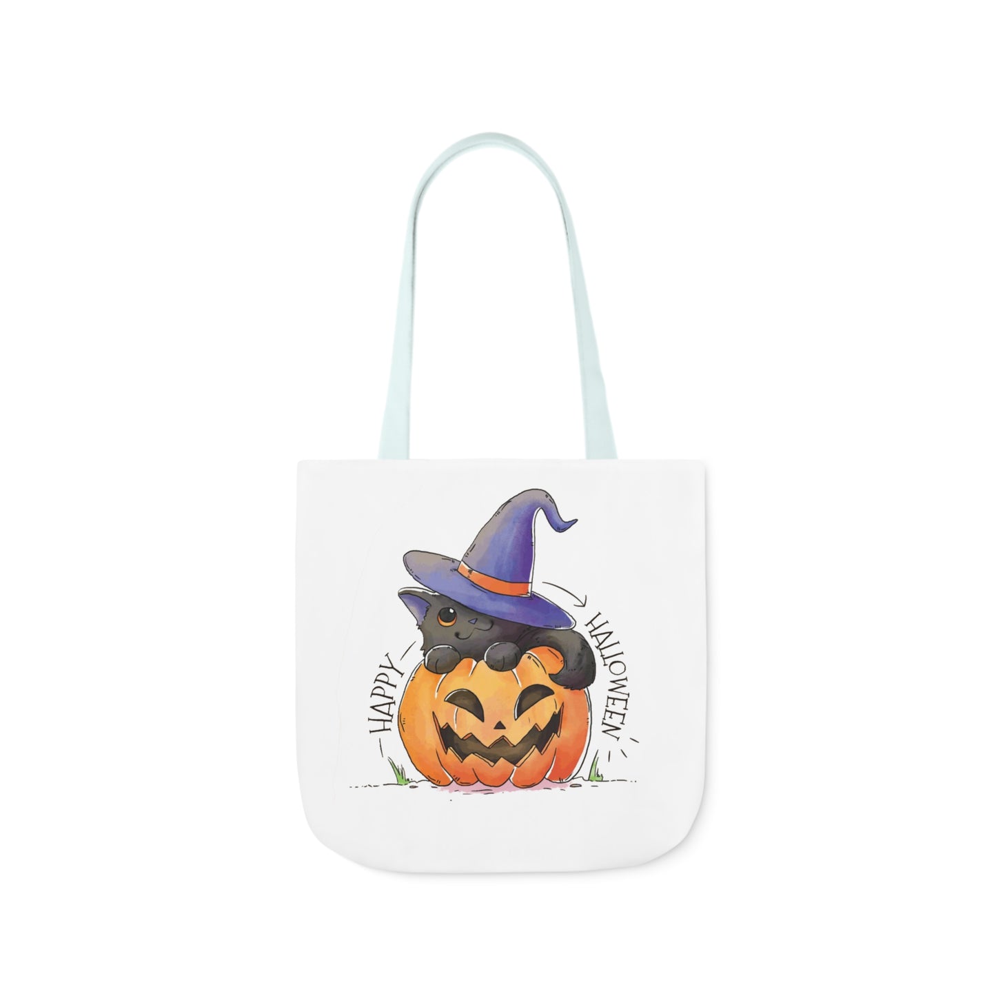 Happy Halloween - Canvas Tote Bag, 5-Color Straps - Halloween