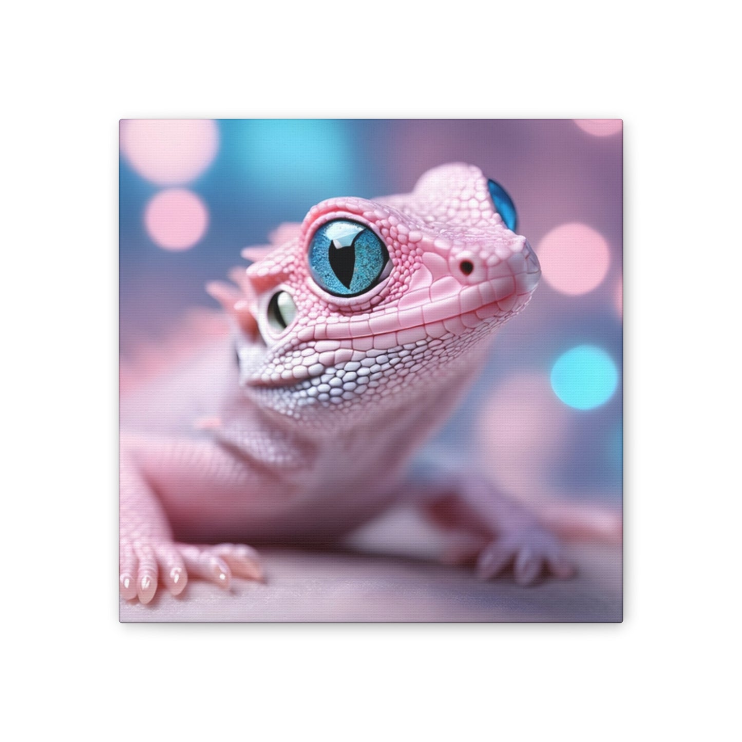 Pink Lizard - Canvas Stretched, 0.75"