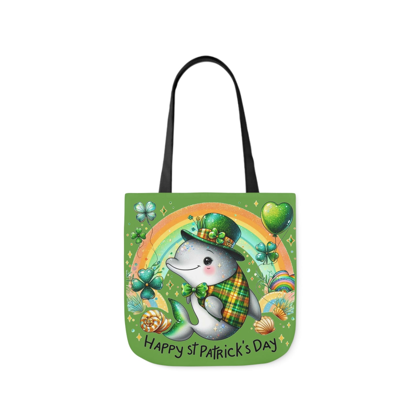 St. Patricks - Canvas Tote Bag, 5-Color Straps