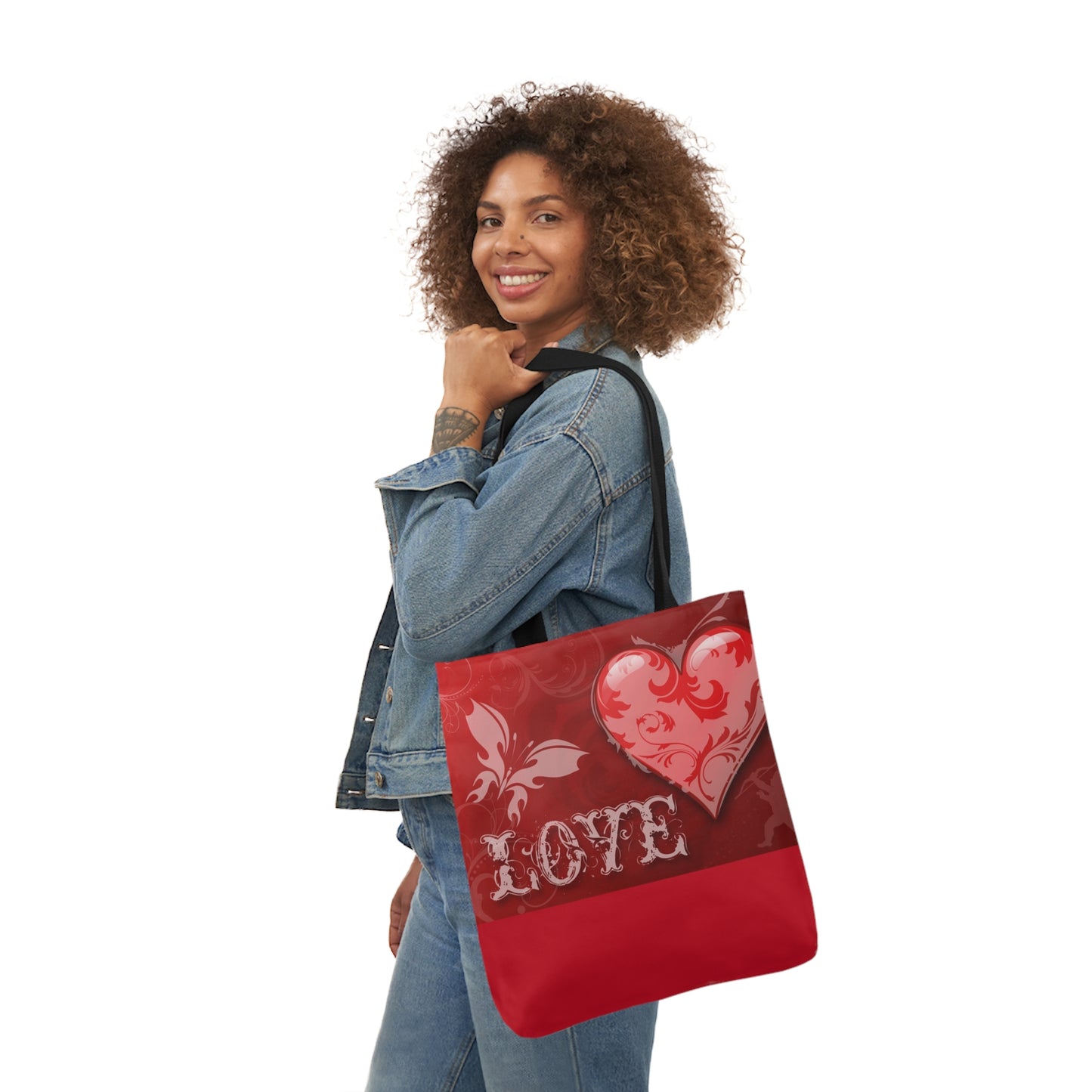 Valentines - Canvas Tote Bag, 5-Color Straps