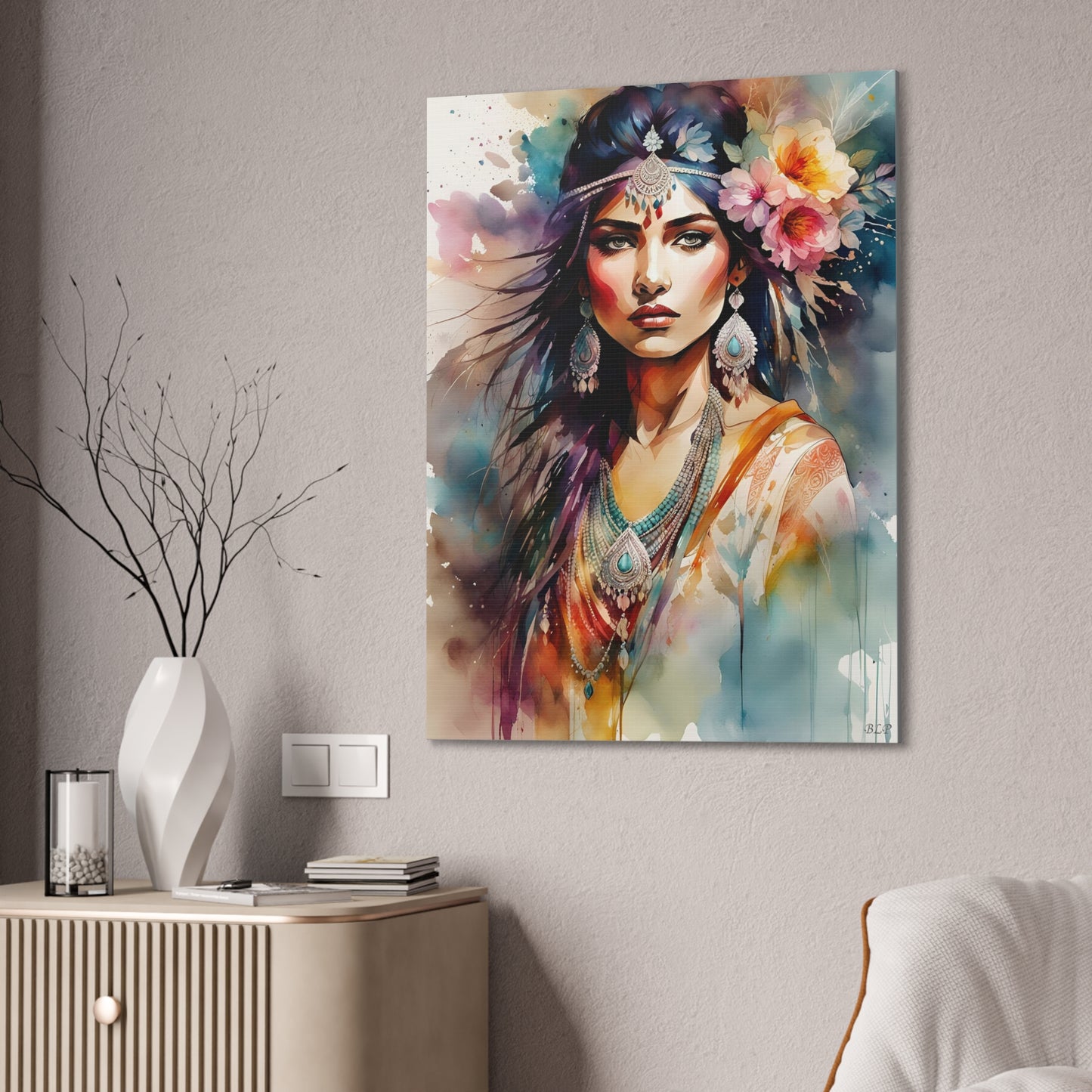 Indian Maiden - Canvas Stretched, 0.75" - 2026 Wall Art - Individuals