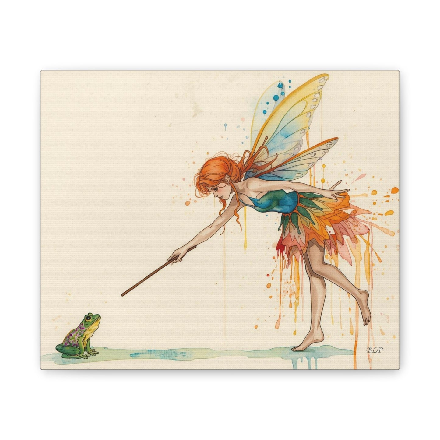 Fairy and the Frog - Canvas Stretched, 0.75" - Wall Art 2026 - Creative