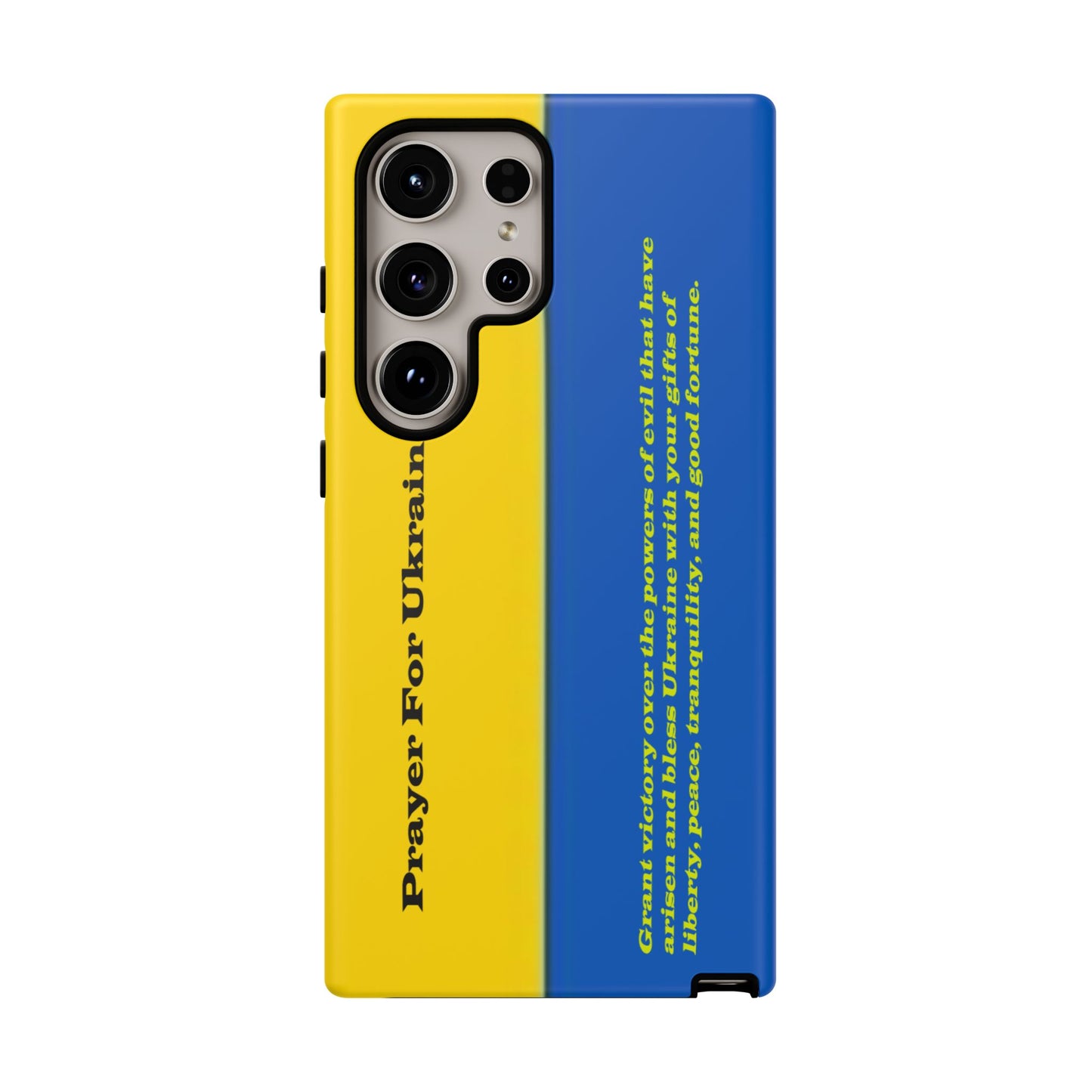 Flag of Ukraine with Prayer - Flag Phone Cases