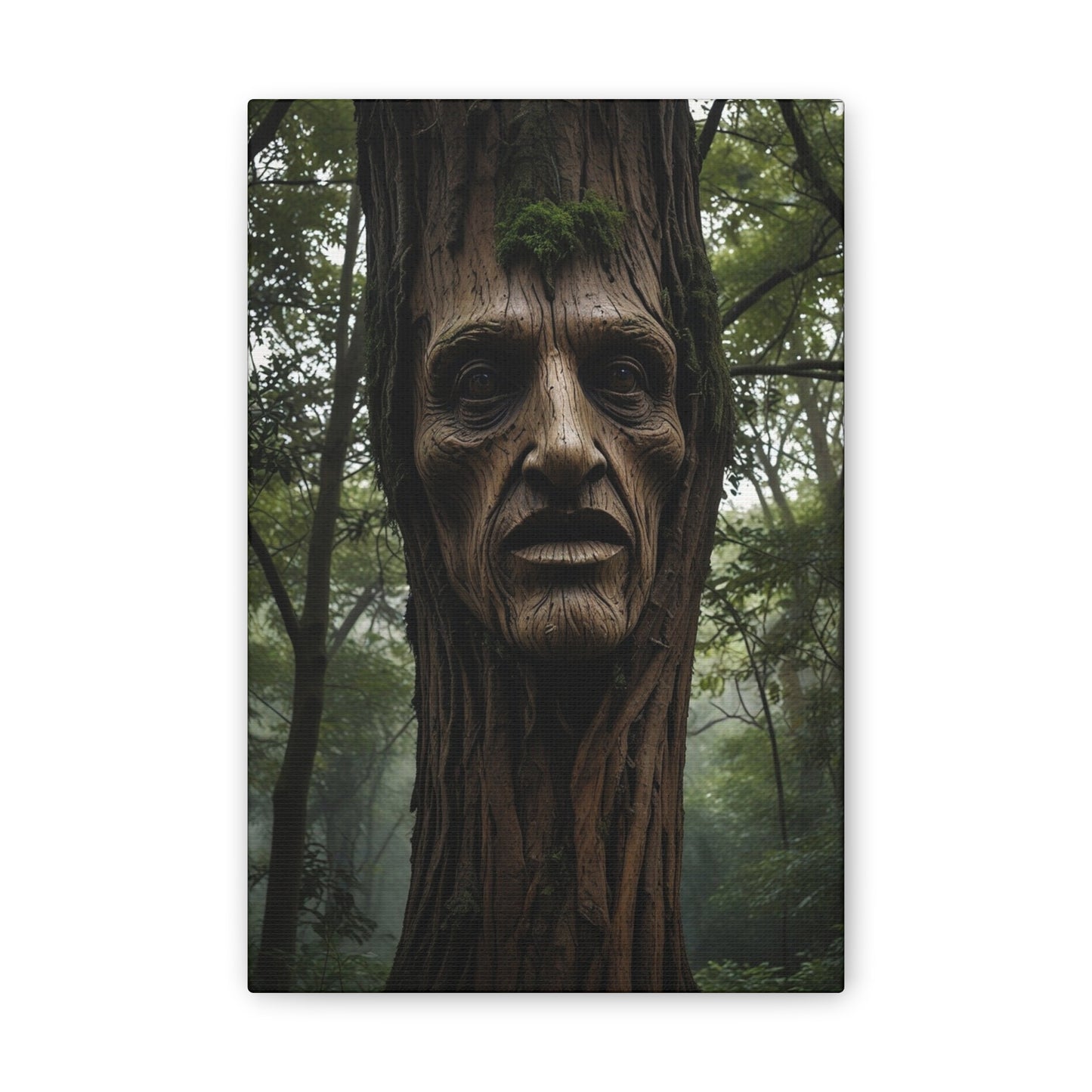 Face in the tree - Canvas Stretched, 0.75"