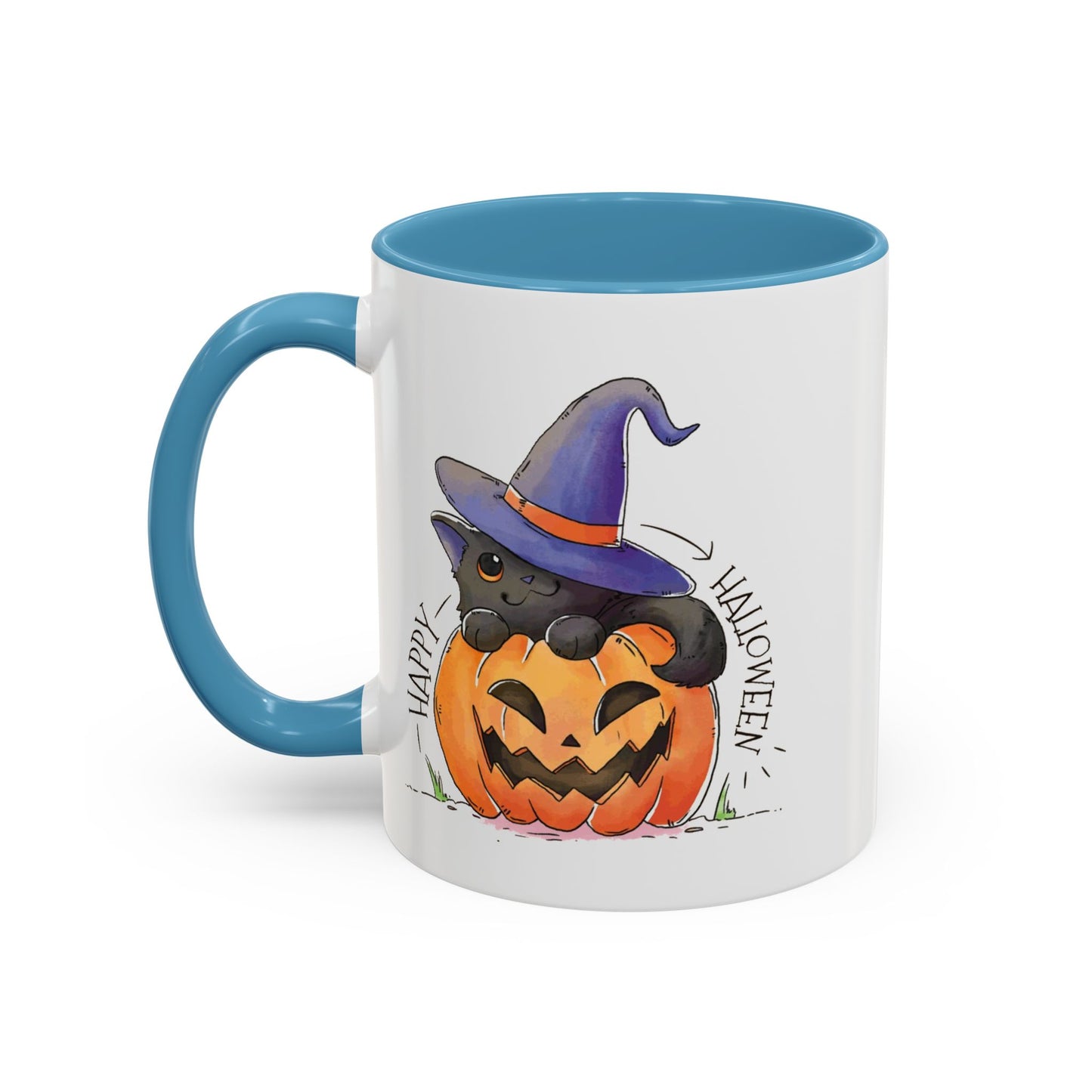 Happy Halloween - Accent Coffee Mug (11, 15oz) - Halloween