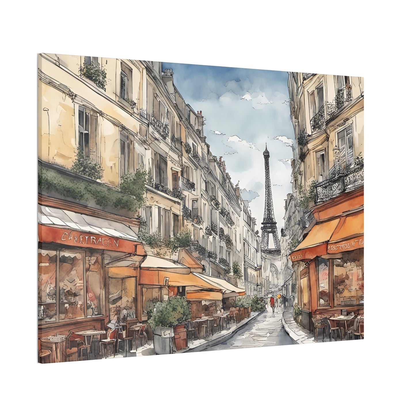 Paris Street - Canvas Stretched, 0.75"