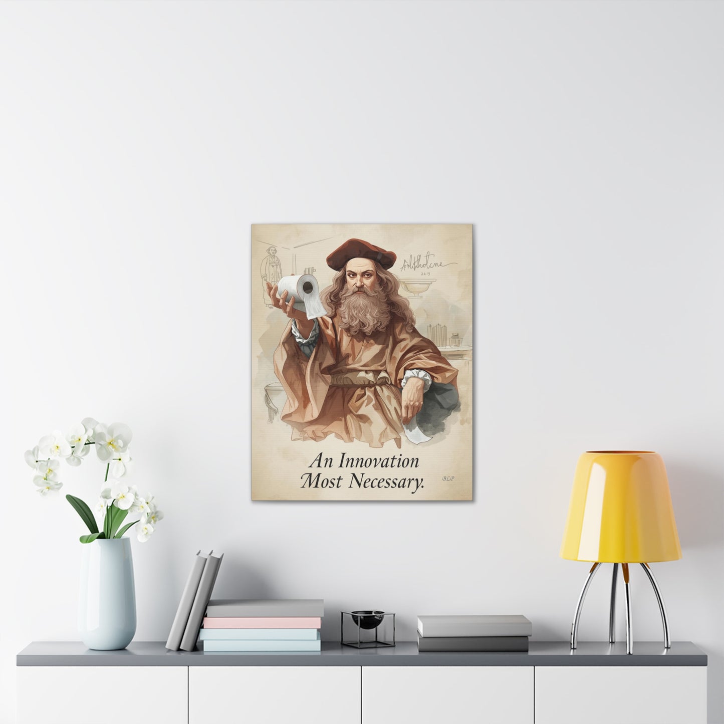 Galileo - Canvas Stretched, 0.75" - 2026 Wall Art - Bathroom Humor