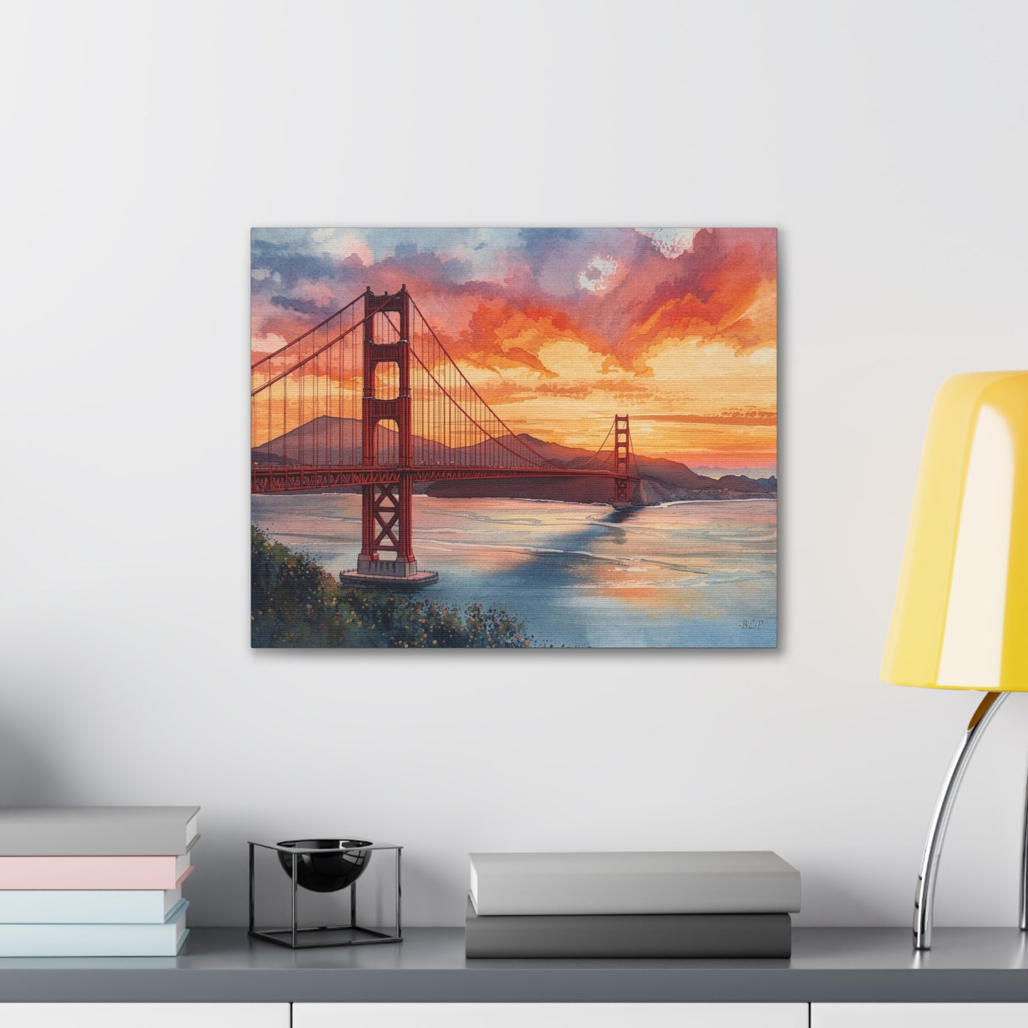 Golden Gate at Sunset = Canvas Stretched, 0.75" - Wall Art 2026 - Places