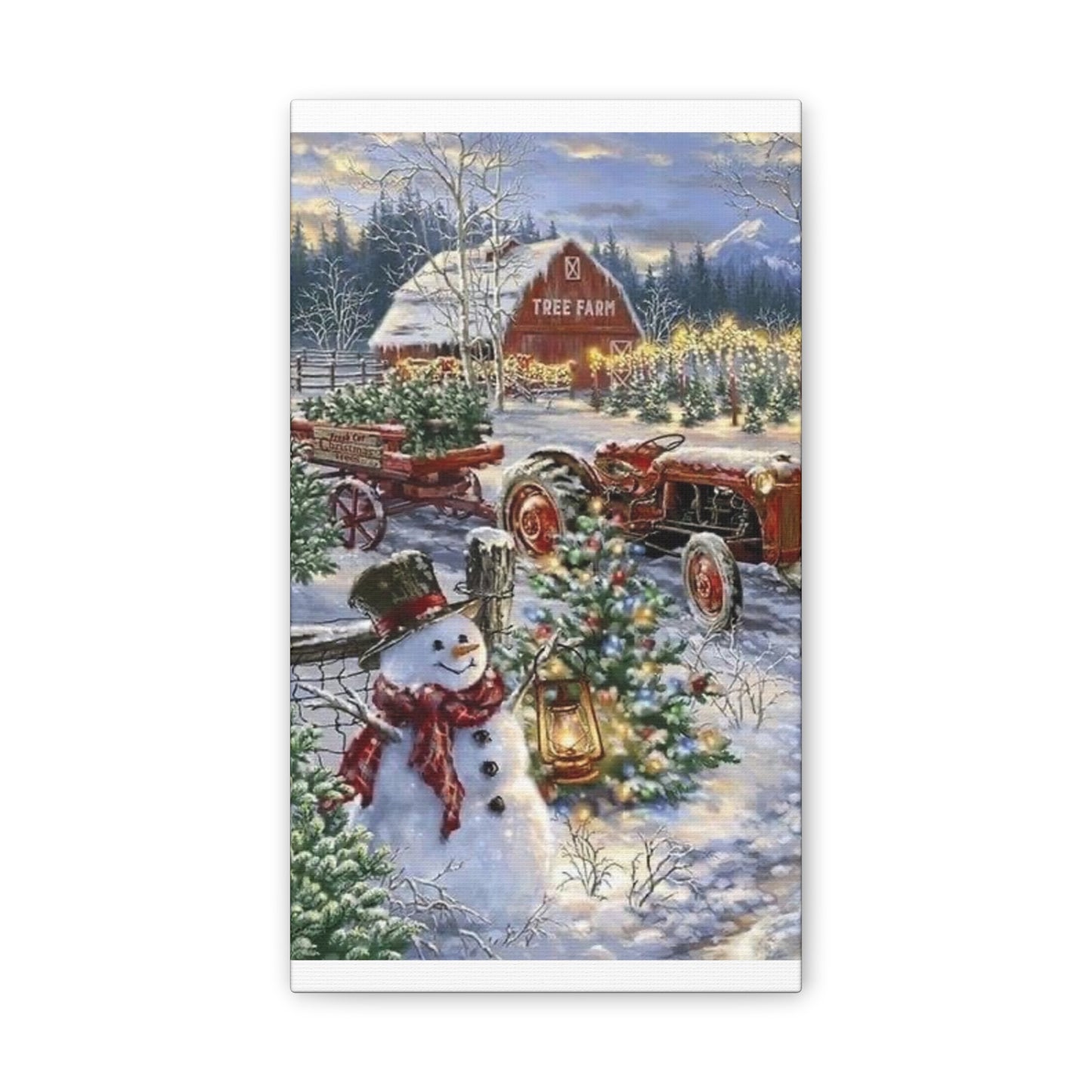 On the Farm - Canvas Stretched, 0.75" Christmas