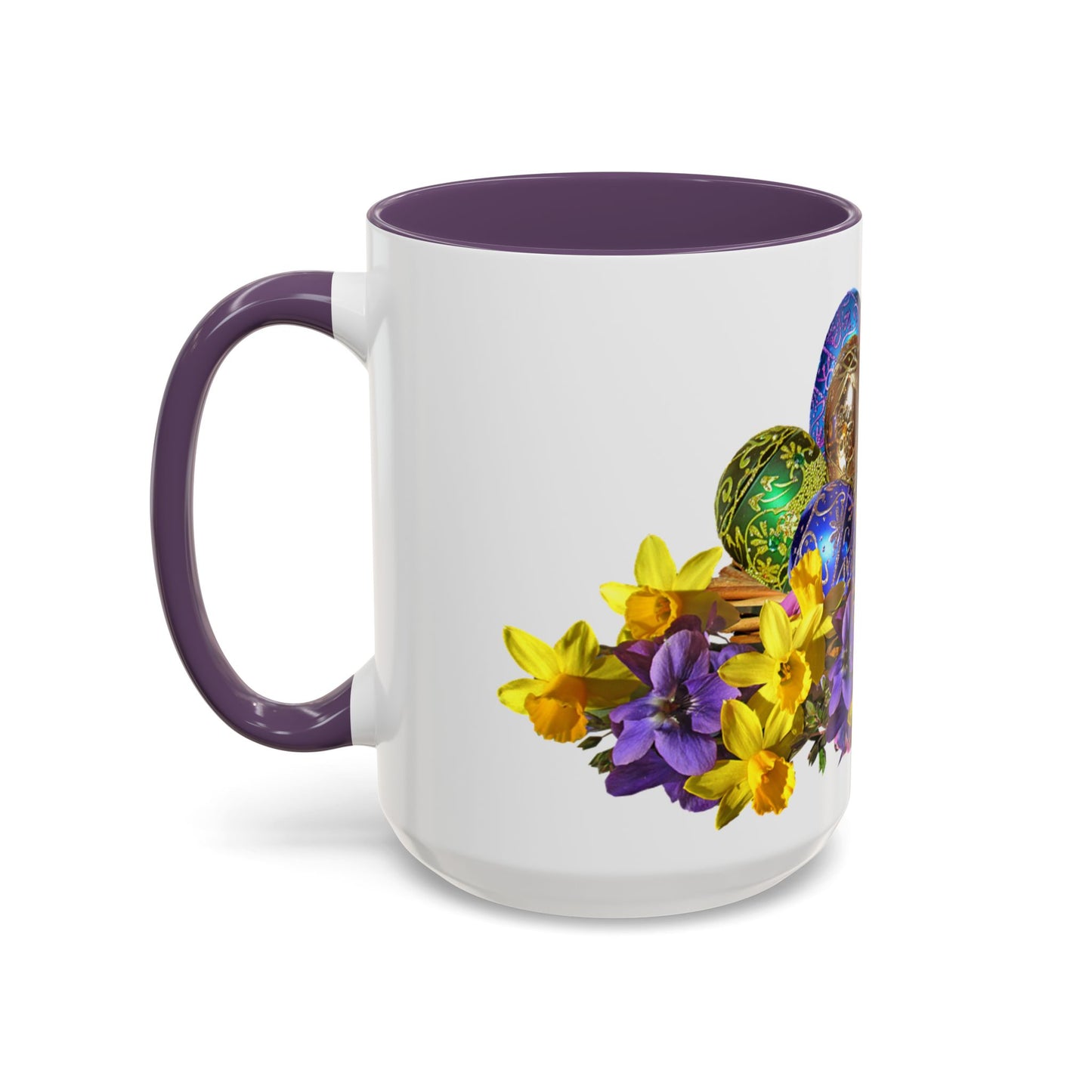 Easter Eggs - Accent Coffee Mug (11, 15oz) - Easter