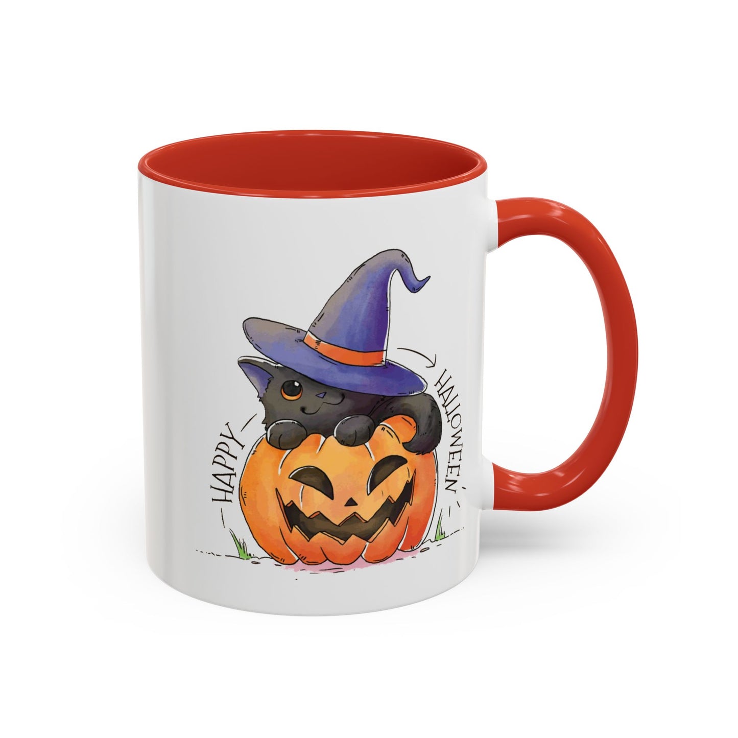 Happy Halloween - Accent Coffee Mug (11, 15oz) - Halloween