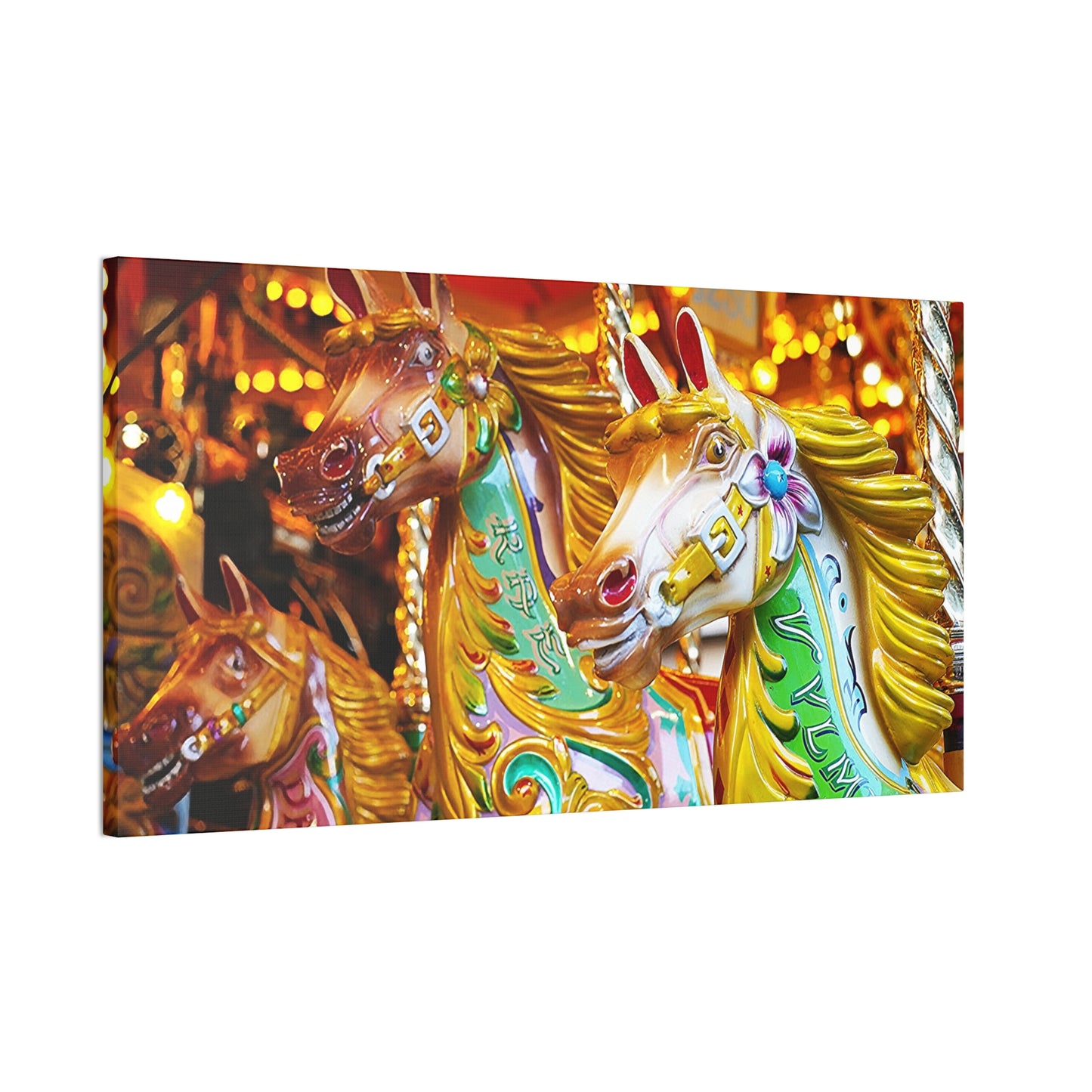 Carousel Horses 1 - Canvas Stretched, 0.75"