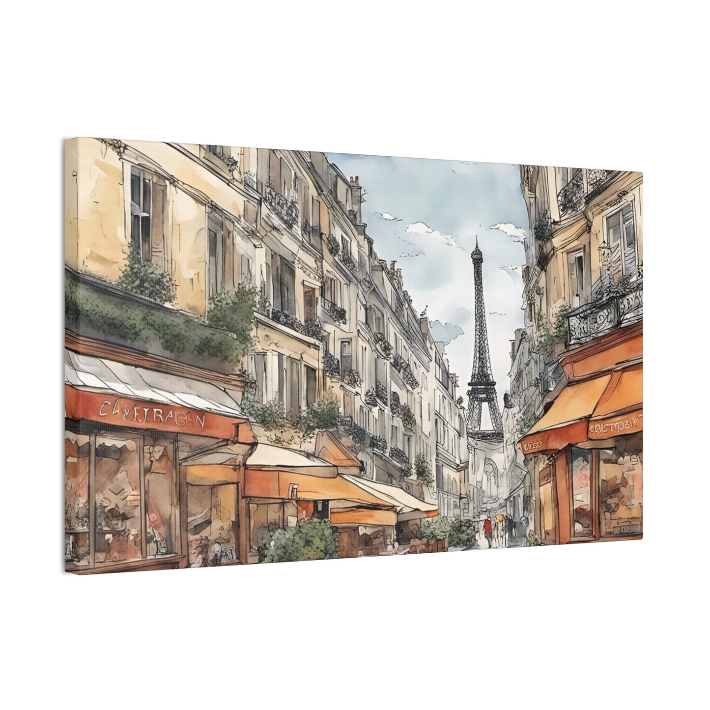 Paris Street - Canvas Stretched, 0.75"