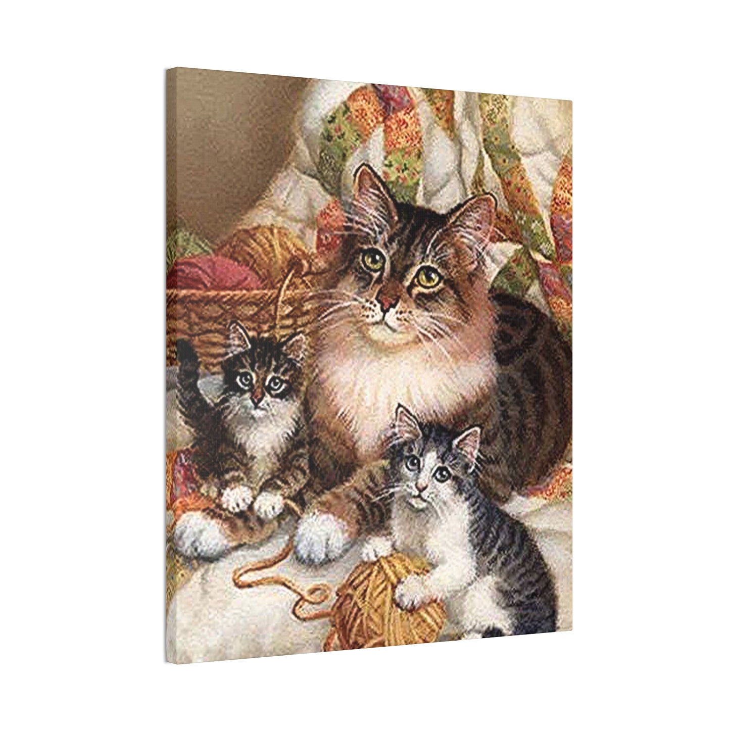 Kitty Family - Canvas Stretched, 0.75"