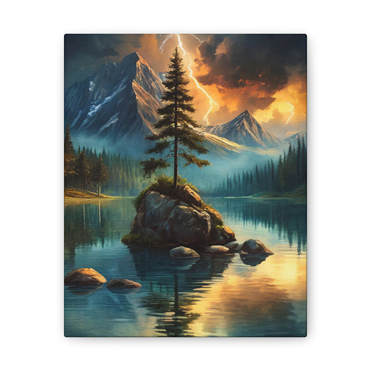 Mountain Island - Canvas Stretched, 0.75"