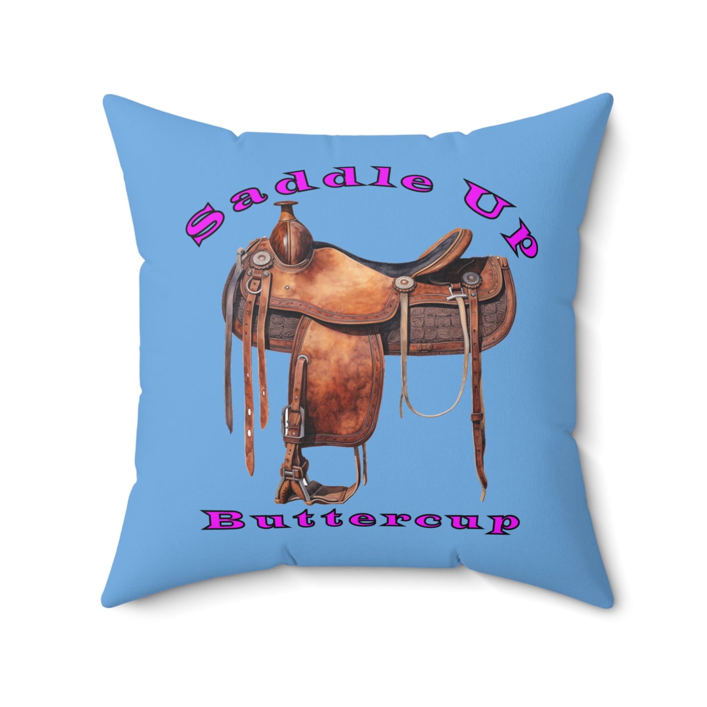 Saddle Up - Faux Suede Square Pillow