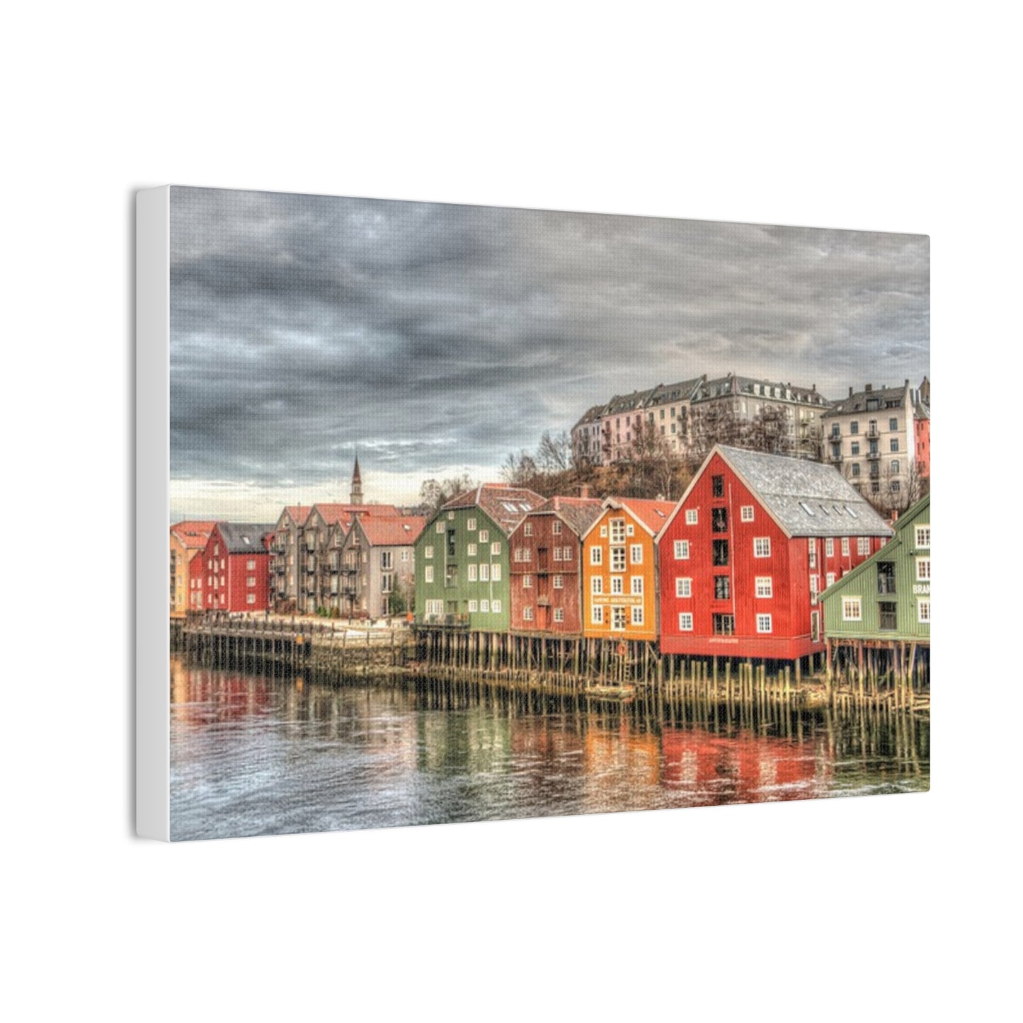 Dock Houses - Canvas Stretched, 0.75"