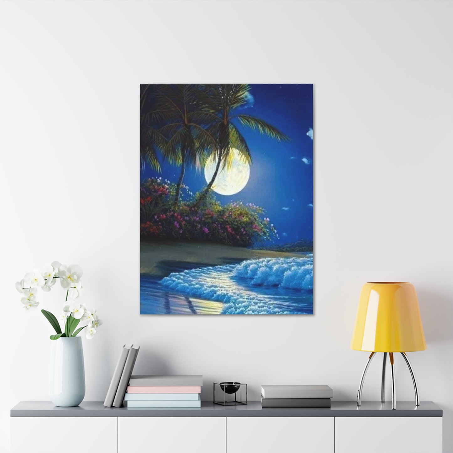 Desert Island Moon Light - Canvas Stretched, 0.75"