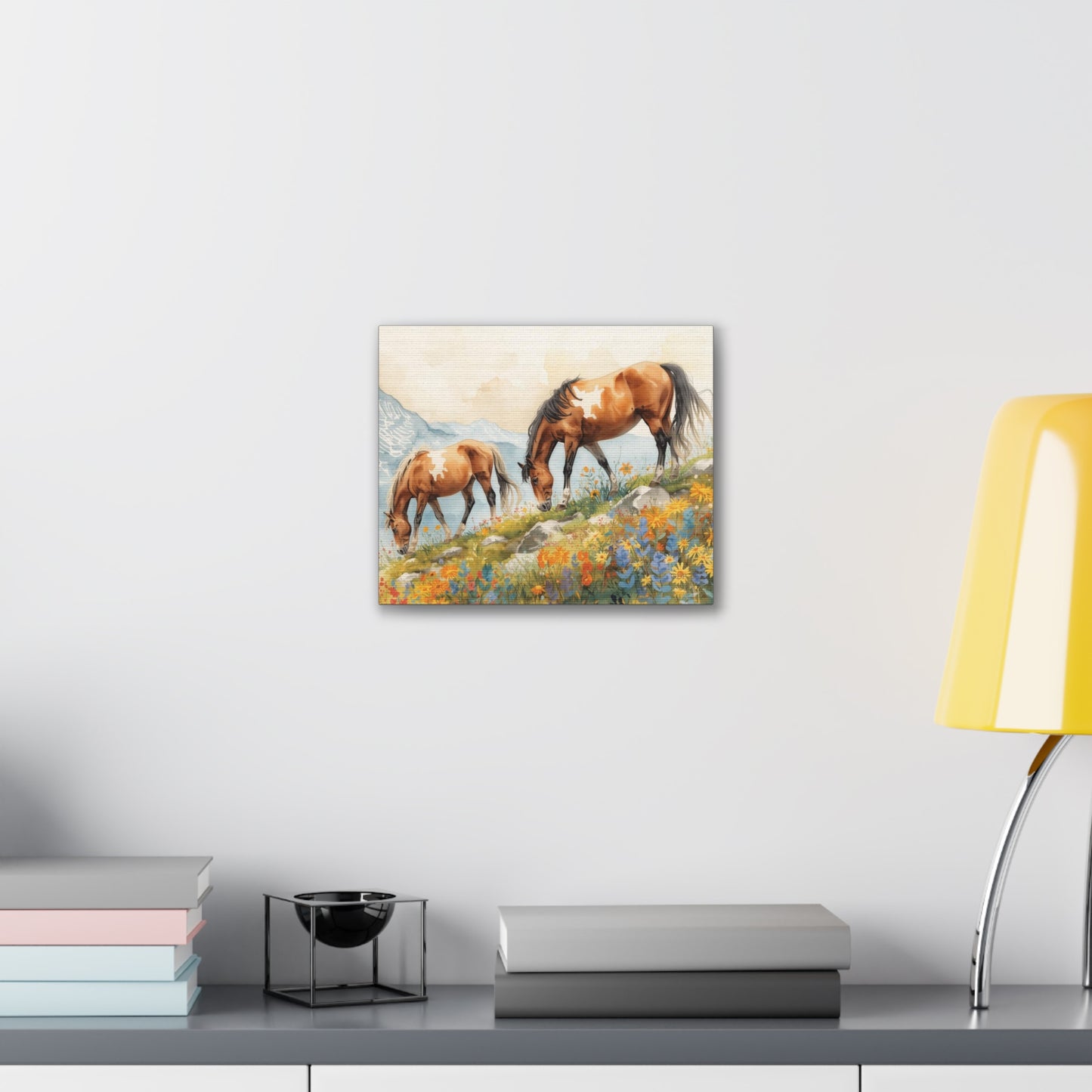 Horses Grazing - Canvas Stretched, 0.75" - Wall Art 2026 - Animals