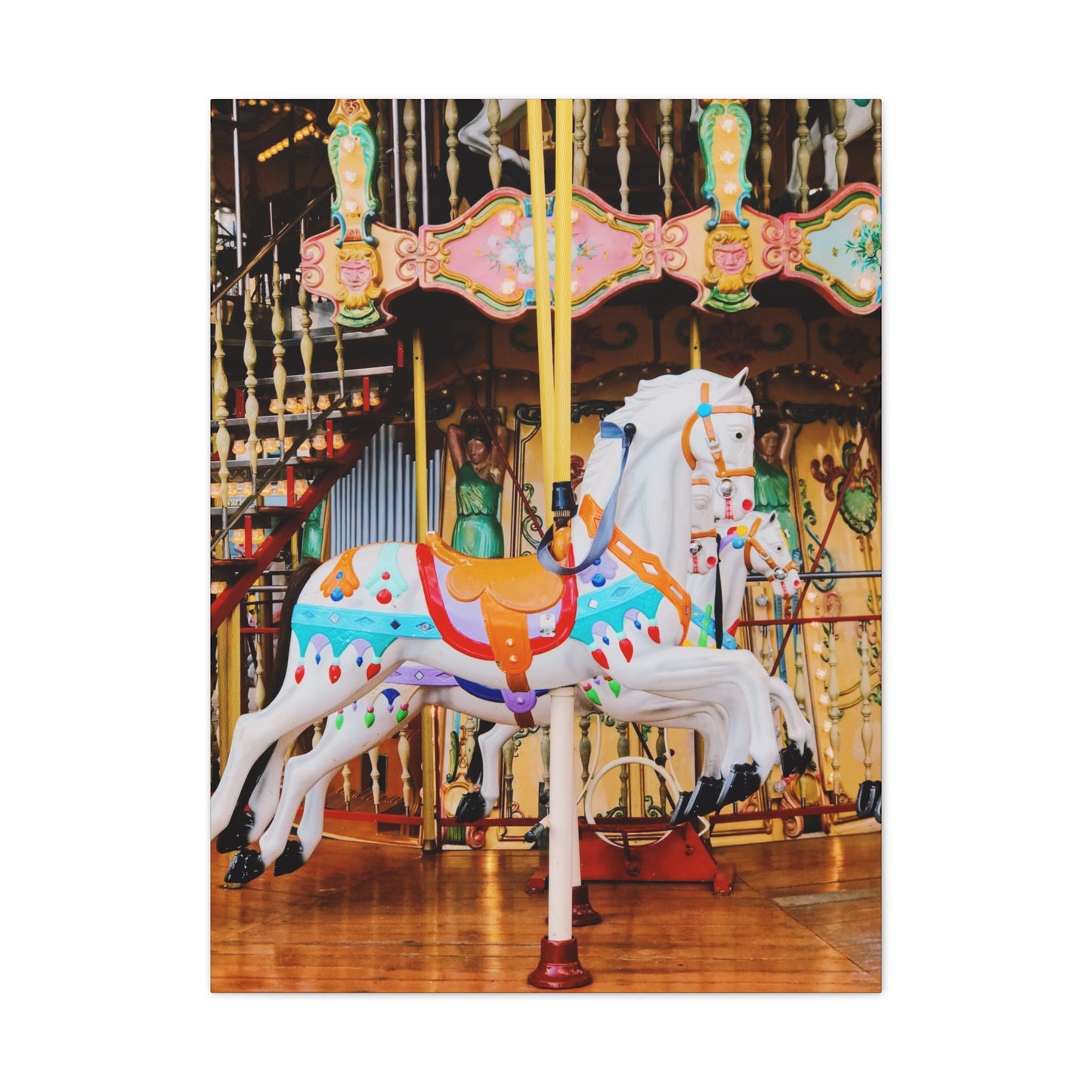 Carousel Horses - Canvas Stretched, 0.75"