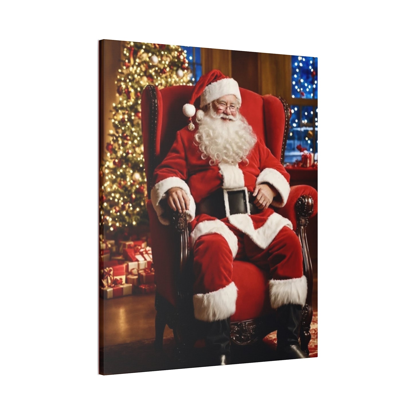 Santa - Canvas Stretched, 0.75" - Christmas