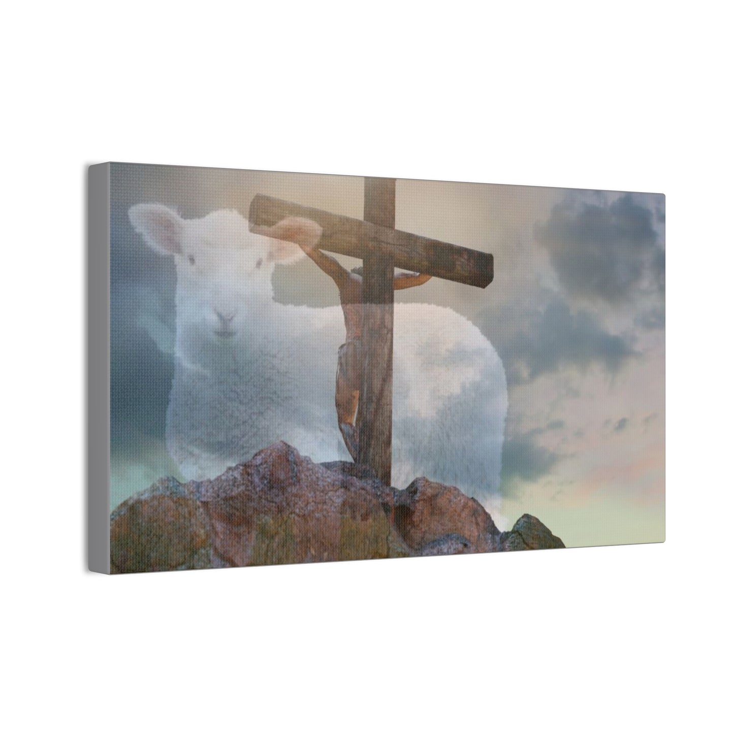 The Lamb of God - Canvas Stretched, 0.75" - Easter - Mother's Day - Father's Day