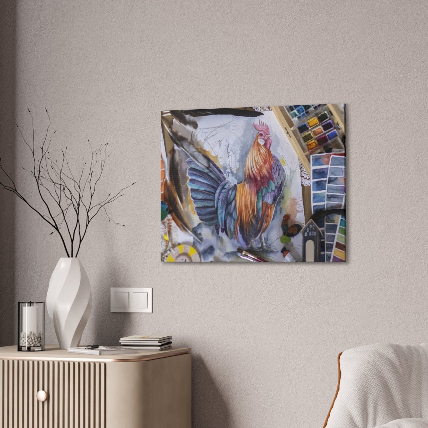 Rooster Art - Canvas Stretched, 0.75"