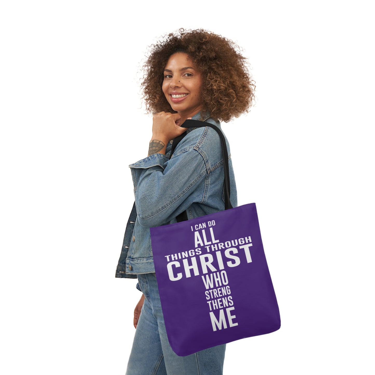 I can do - Canvas Tote Bag, 5-Color Straps - Religious