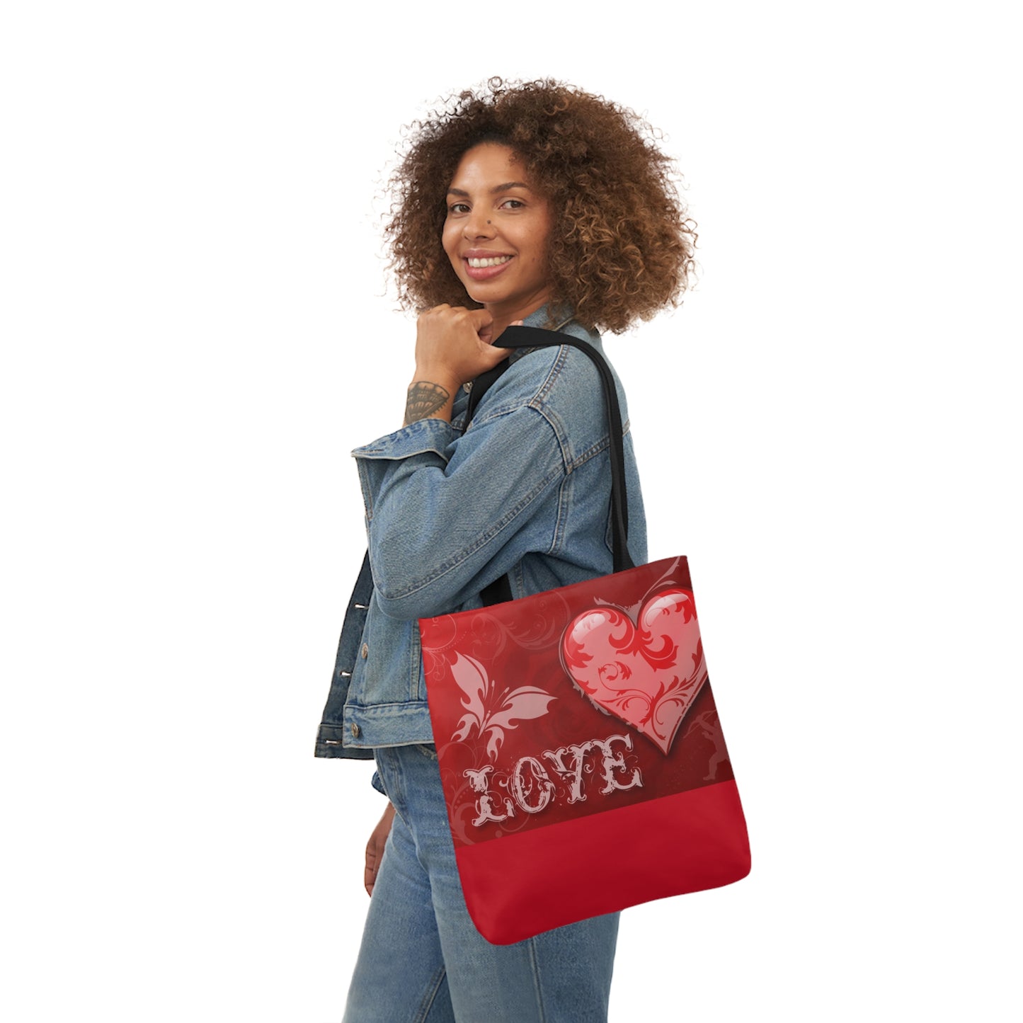 Valentines - Canvas Tote Bag, 5-Color Straps