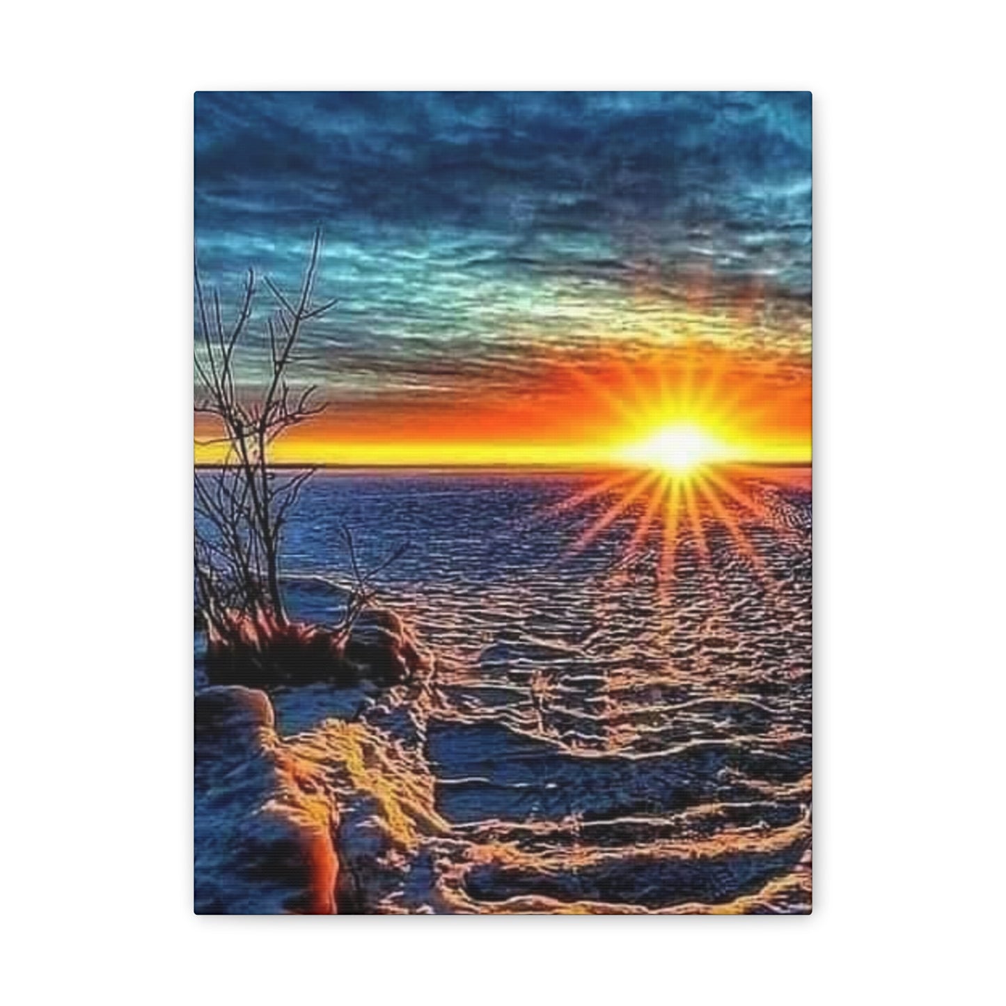 Sunrise on the Ocean - Canvas Stretched, 0.75"