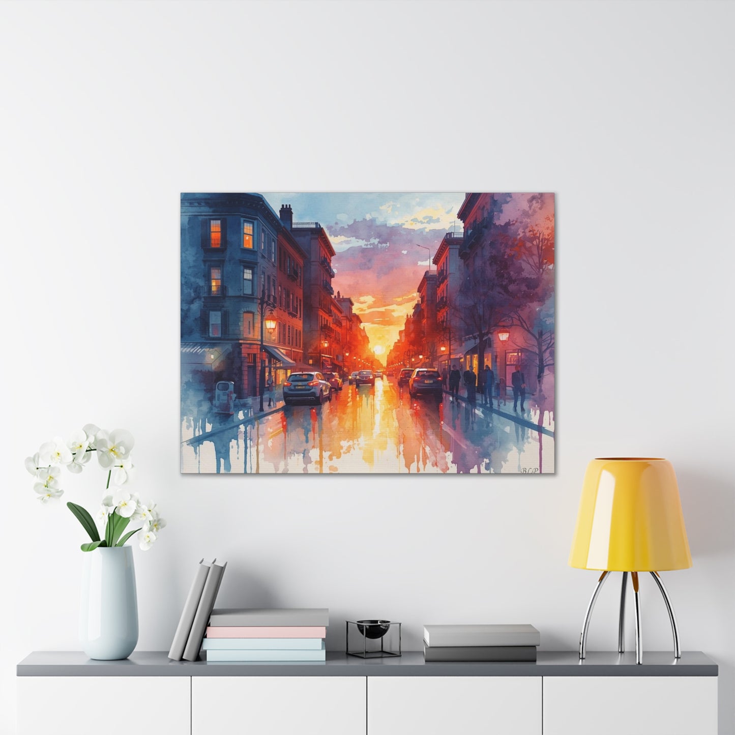 City Street - Canvas Stretched, 0.75" - 2026 Wall Art - Places