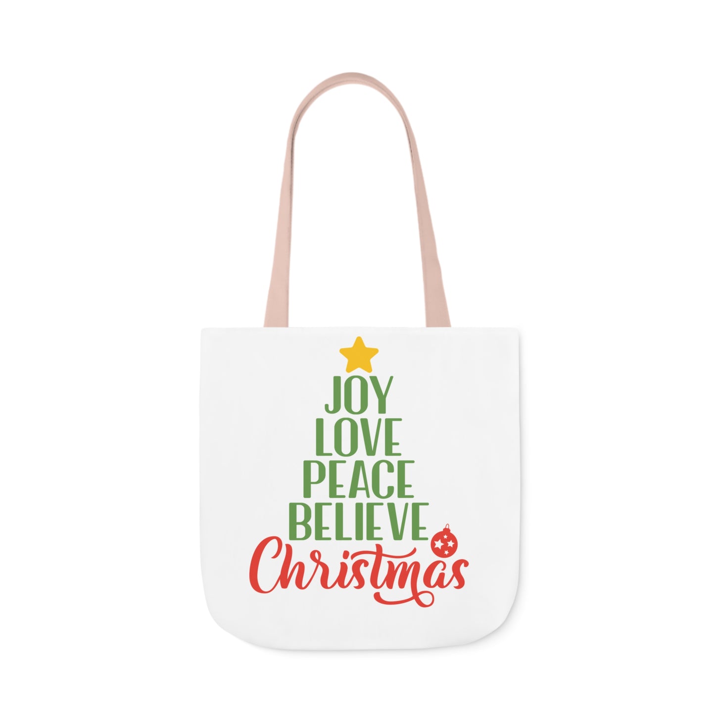 Love - Canvas Tote Bag, 5-Color Straps - Christmas