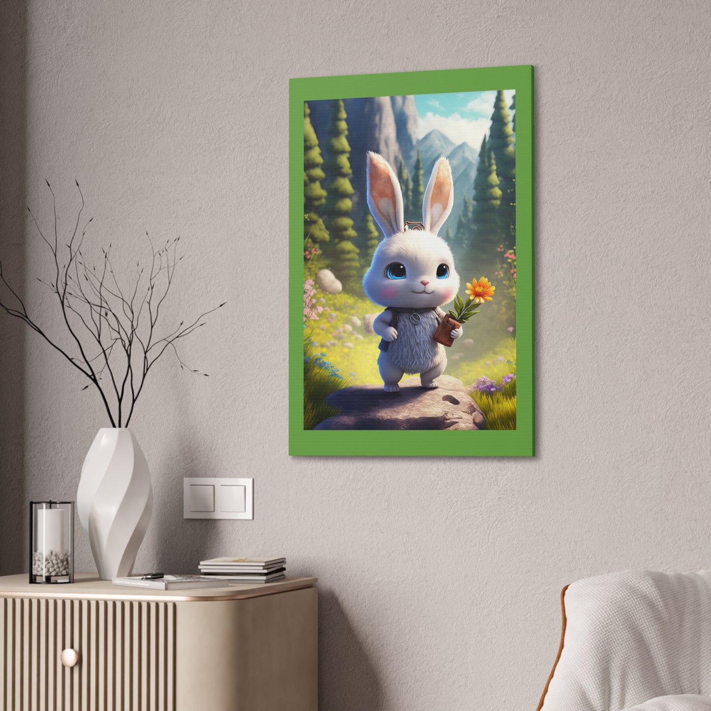 Bunny - Canvas Stretched, 0.75" - Easter