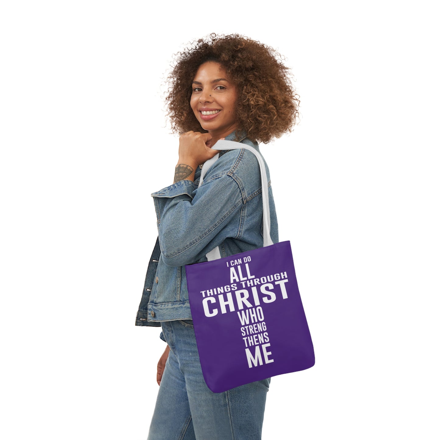 I can do - Canvas Tote Bag, 5-Color Straps - Religious