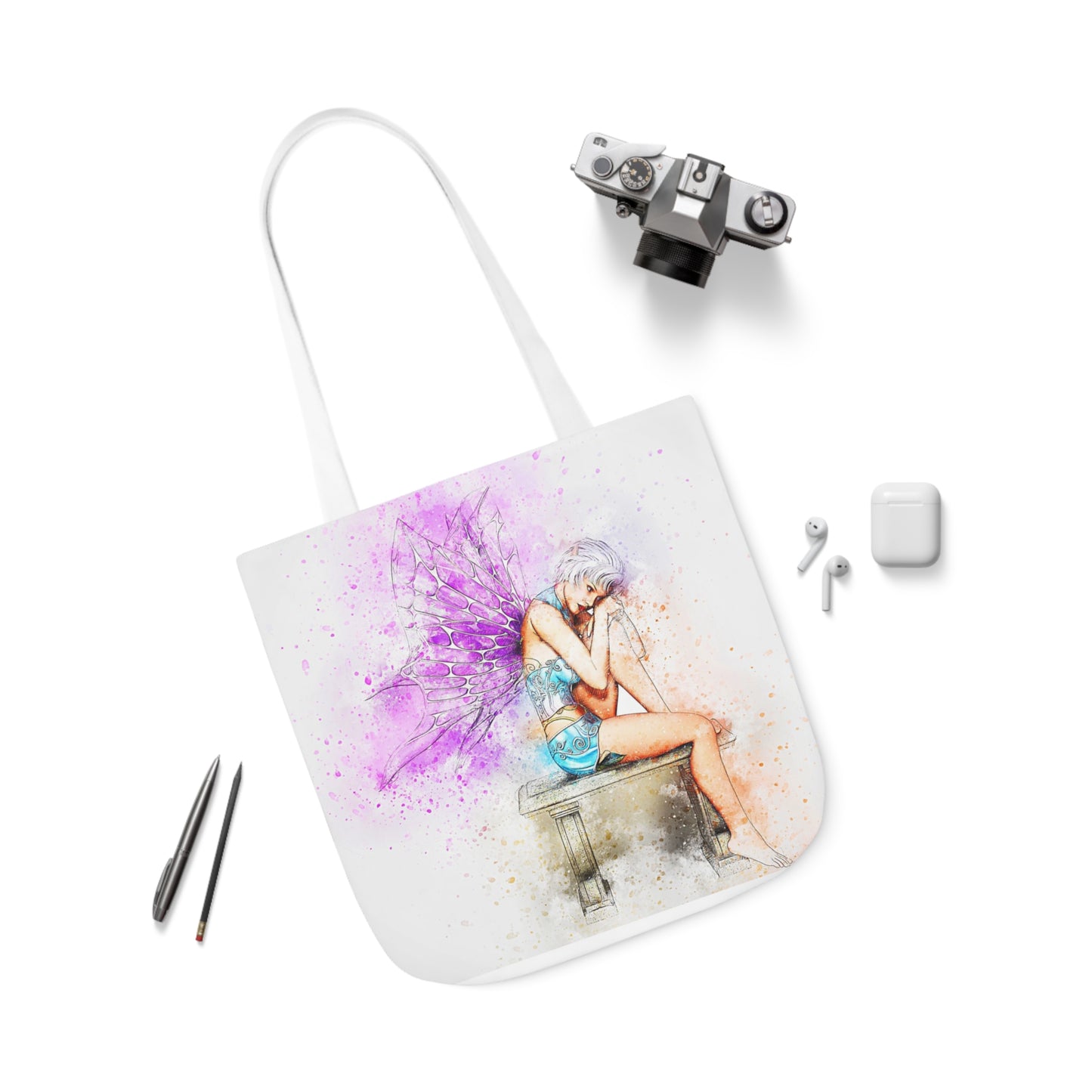 Fairy - Canvas Tote Bag, 5-Color Straps